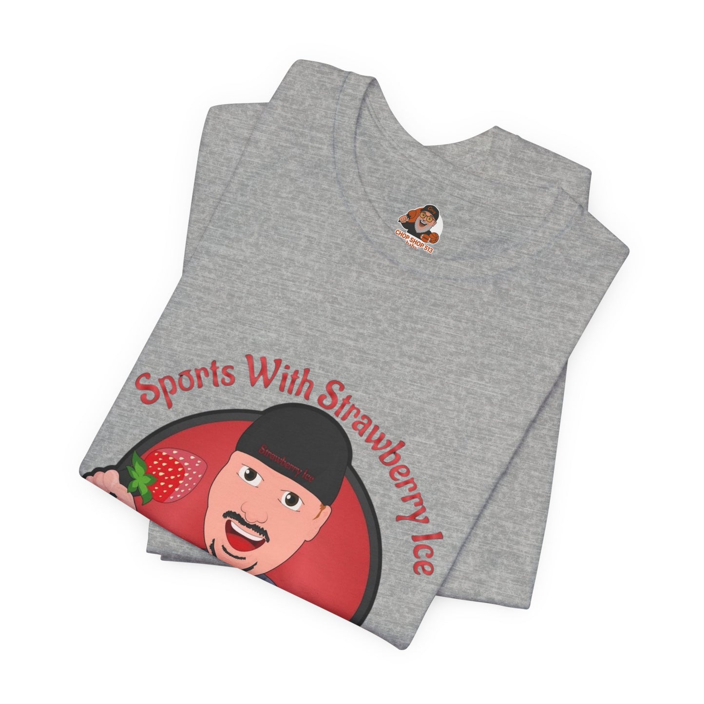 Sports with Strawberry Ice Podcast logo tee