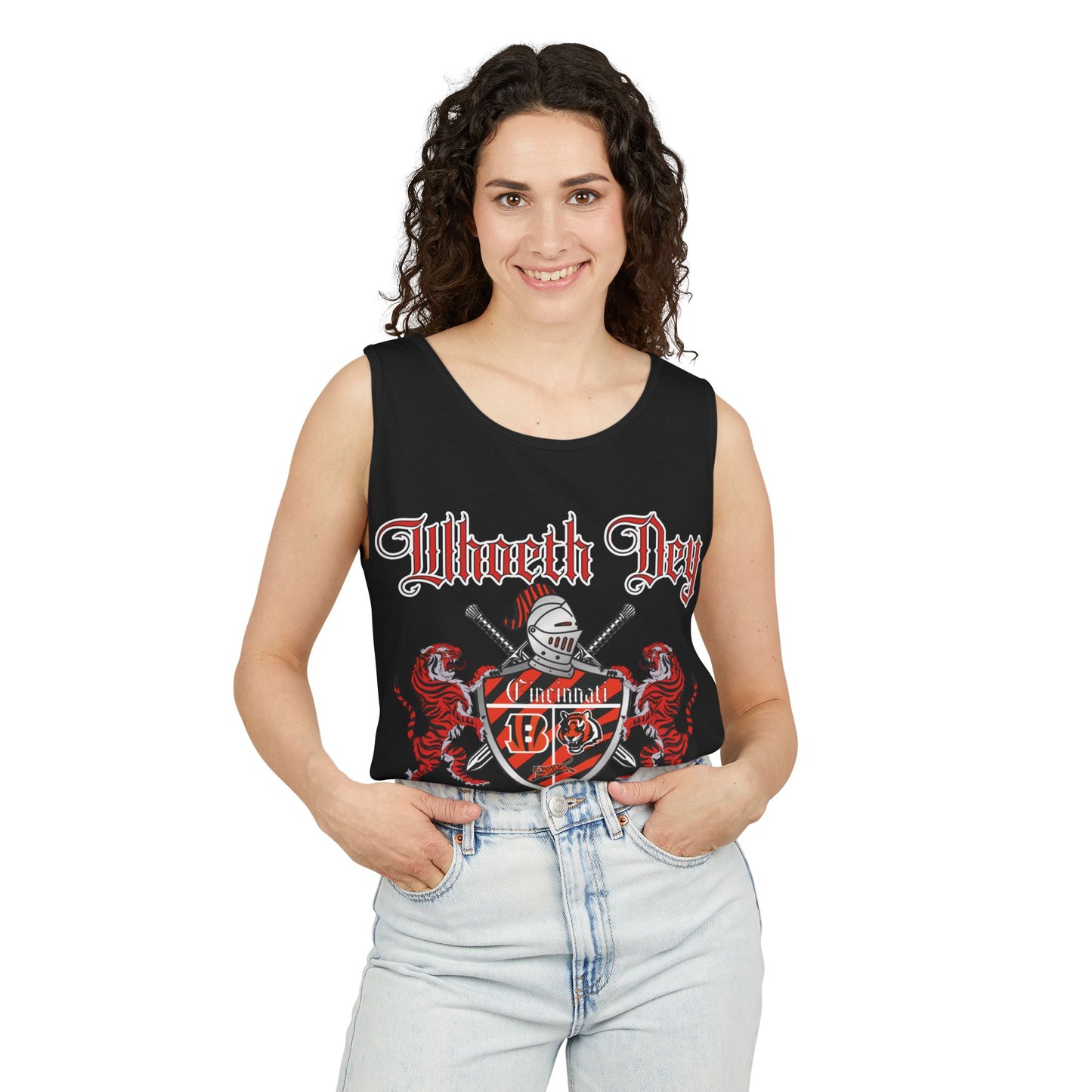Whoeth Dey Unisex Garment-Dyed Tank Top, Casual Summer Wear, Gift for Sports Fans, Outdoor Events, Festivals, Unisex Tee