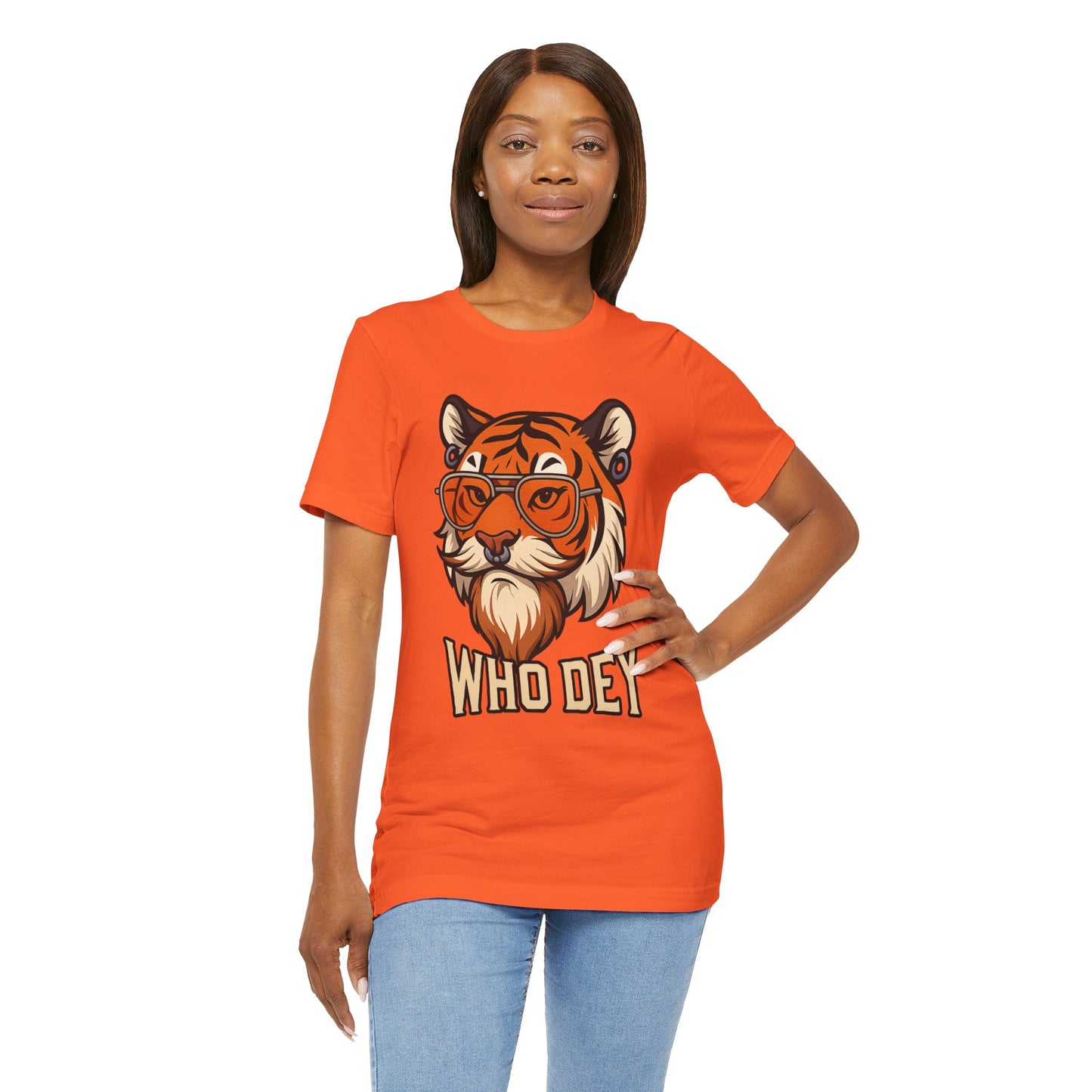 WhoDey Tiger Graphic Tee - Unisex Jersey Tee