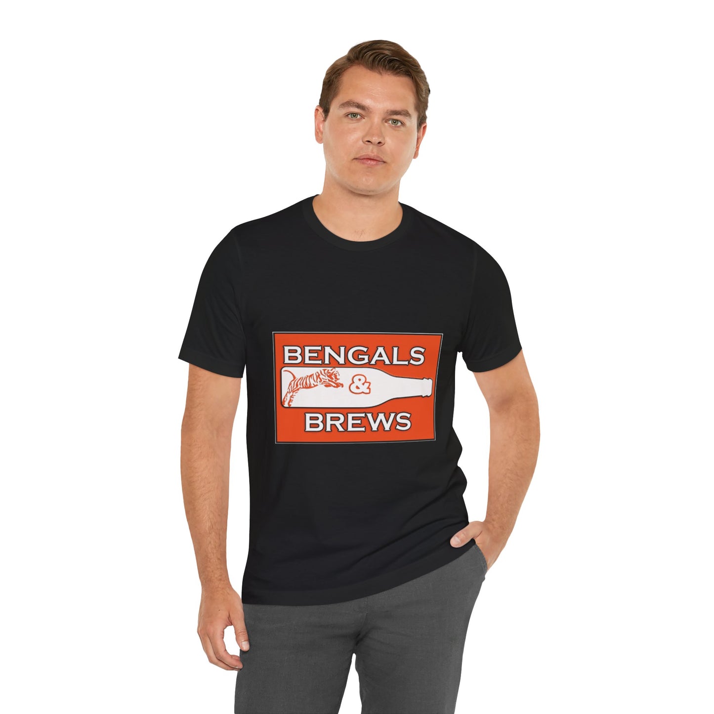 Bengals and Brews Old School Unisex Jersey Short Sleeve Tee