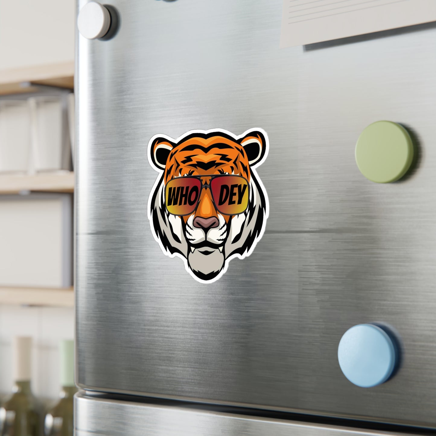 Who Dey Tiger Decal transparent background
