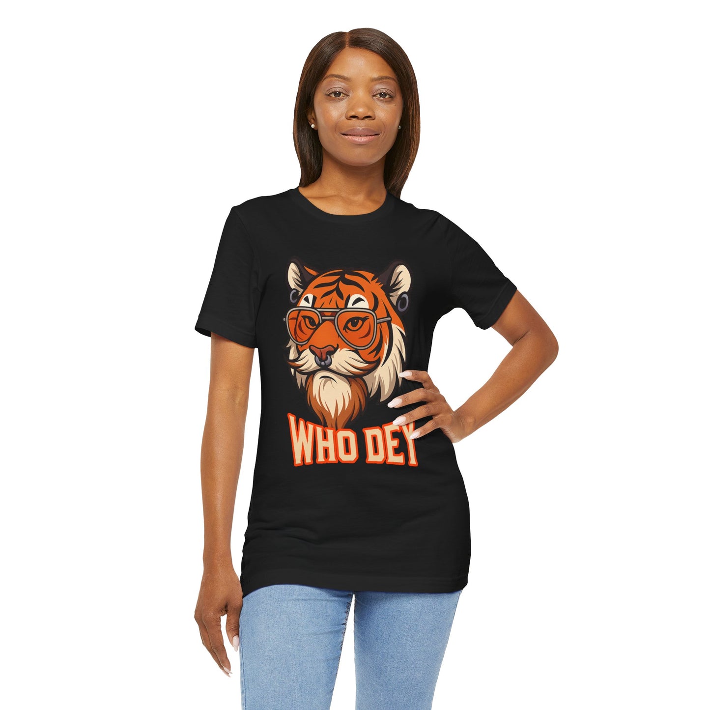WhoDey Tiger Graphic Tee - Unisex Jersey Tee