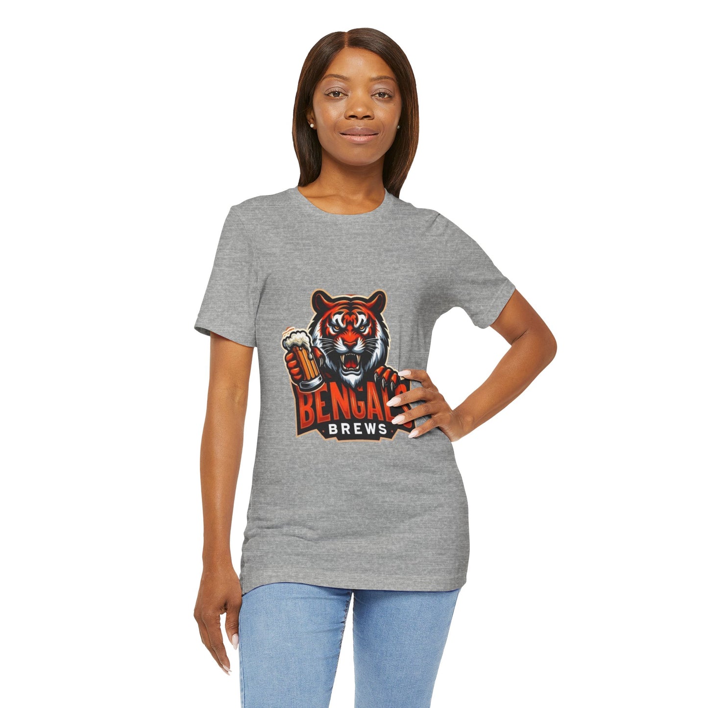 Bengals and Brews Tee Unisex Jersey Short Sleeve Tee