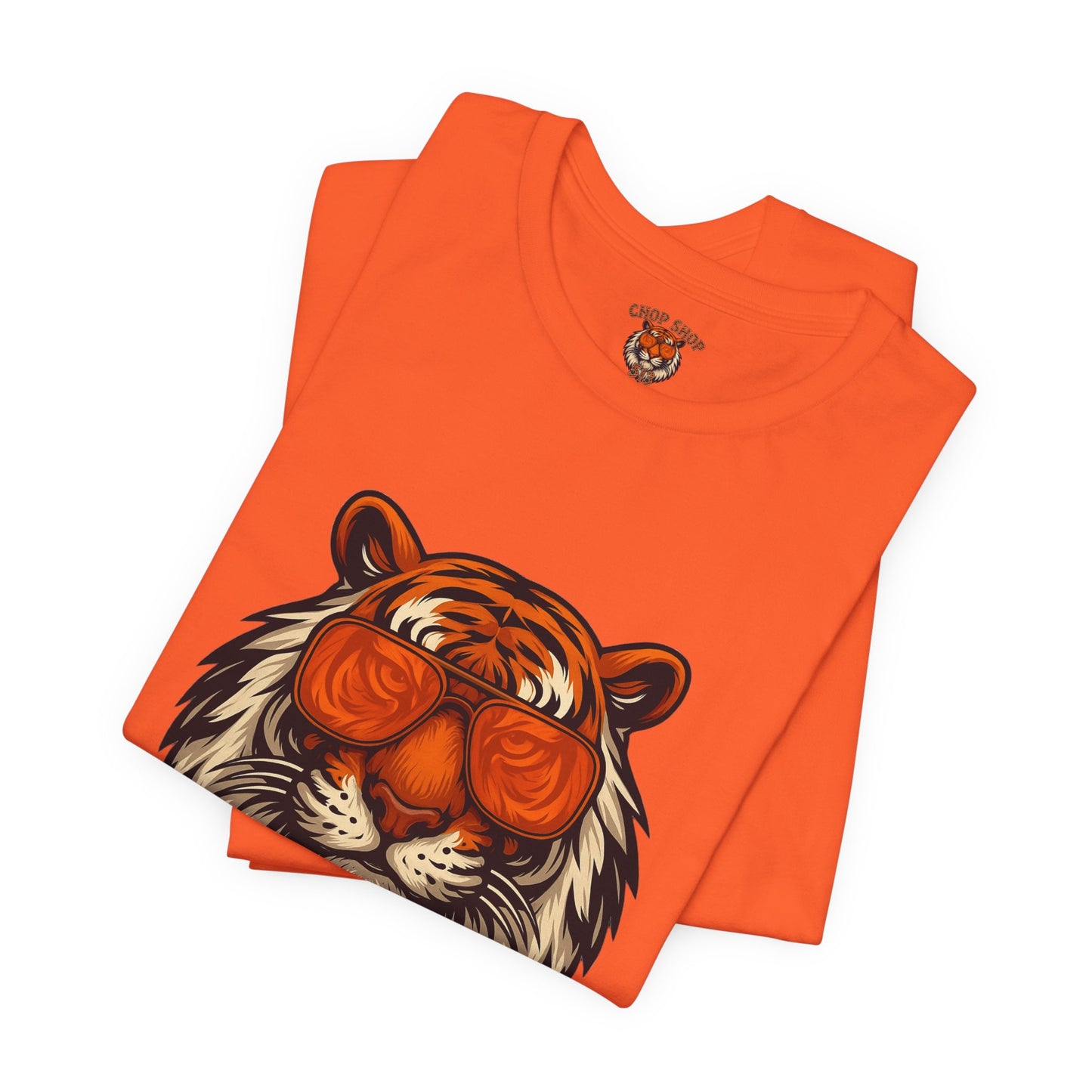 Orange Tint Bengal Cool Tiger Graphic Tee - Unisex Jersey Short Sleeve T-Shirt