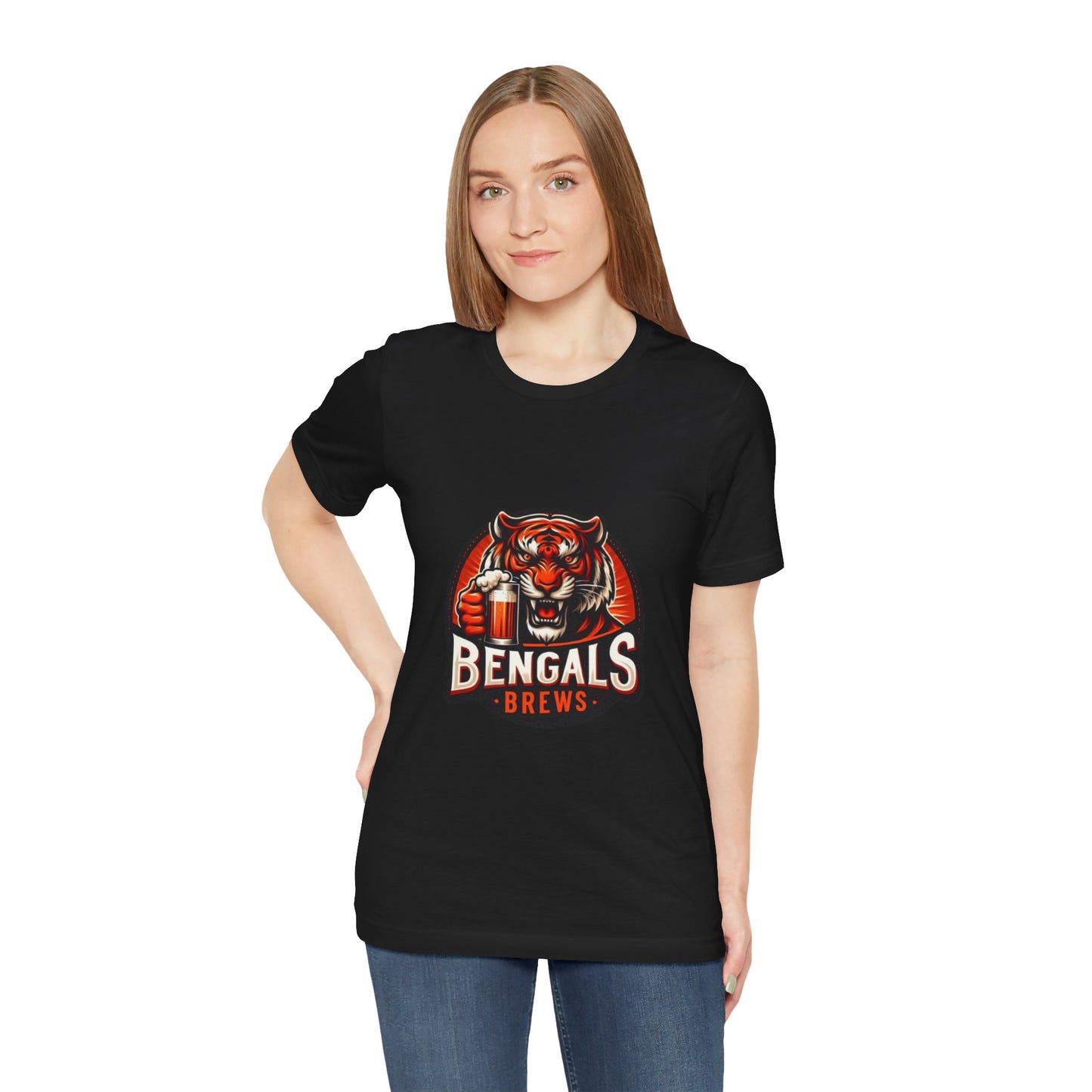 Bengals and Brews Tee Unisex Jersey Short Sleeve Tee