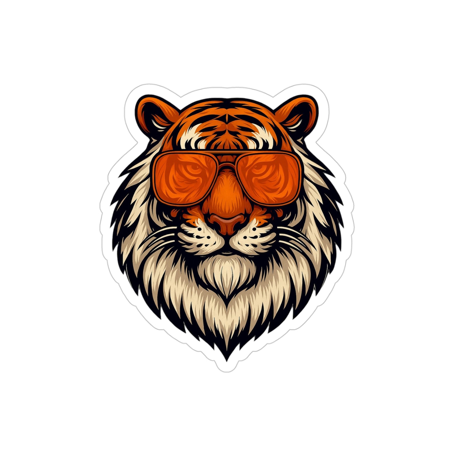 Orange tinted Transparent Outdoor WhoDey Stickers, Die-Cut, 1pcs