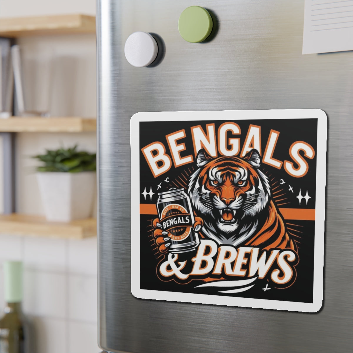 Bengals & Brews Die-Cut Magnets