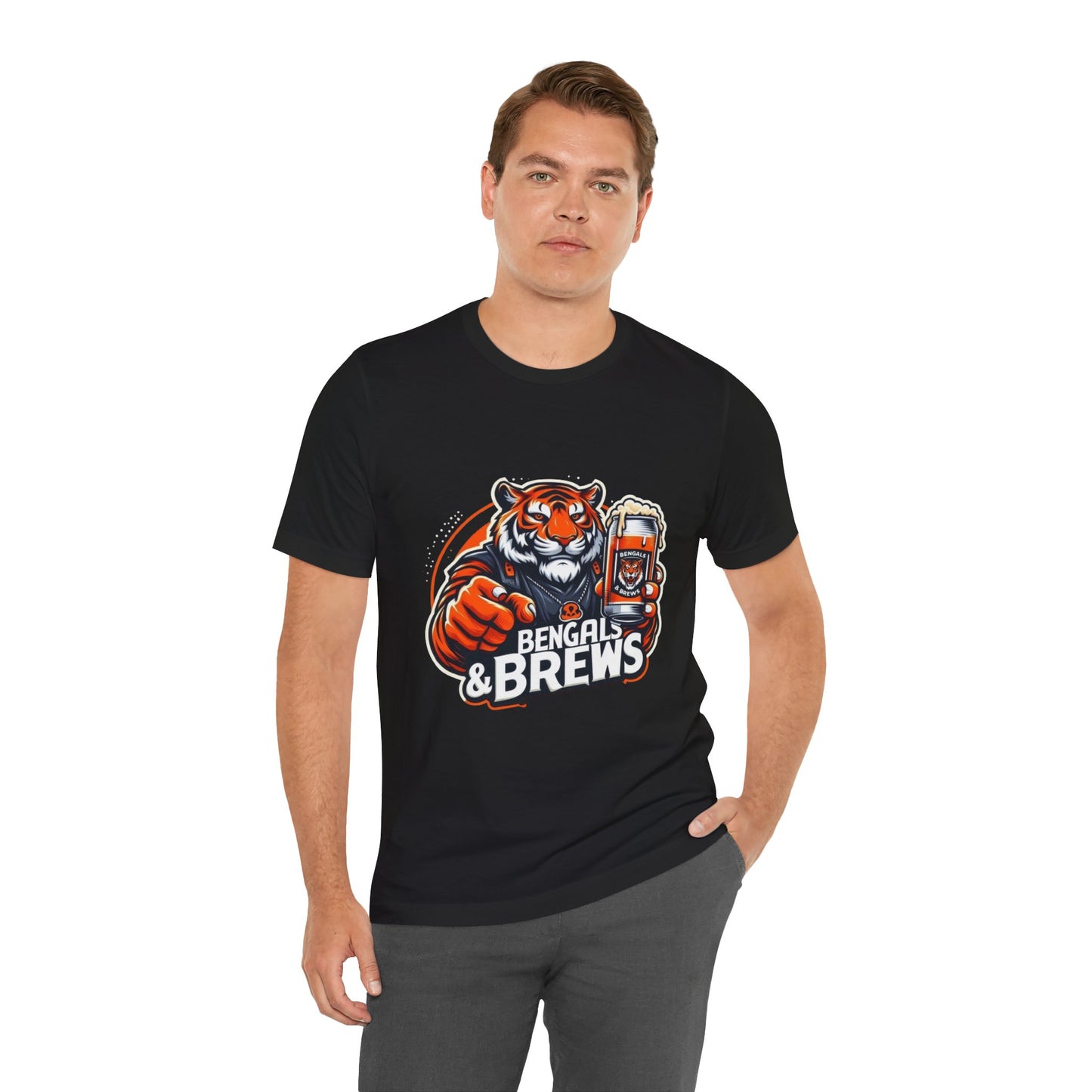 Bengals and Brews Tee Unisex Jersey Short Sleeve Tee