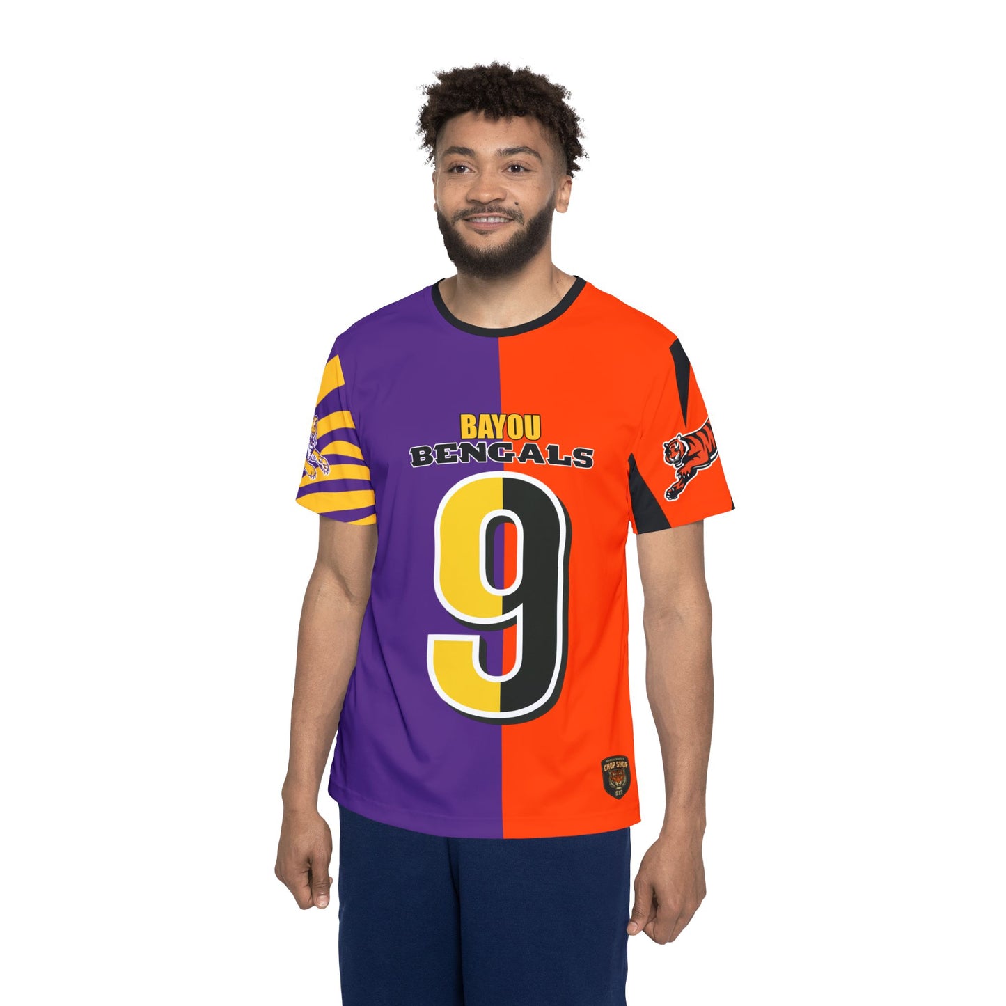 Bayou Bengals #9 Shirsey Sports Jersey