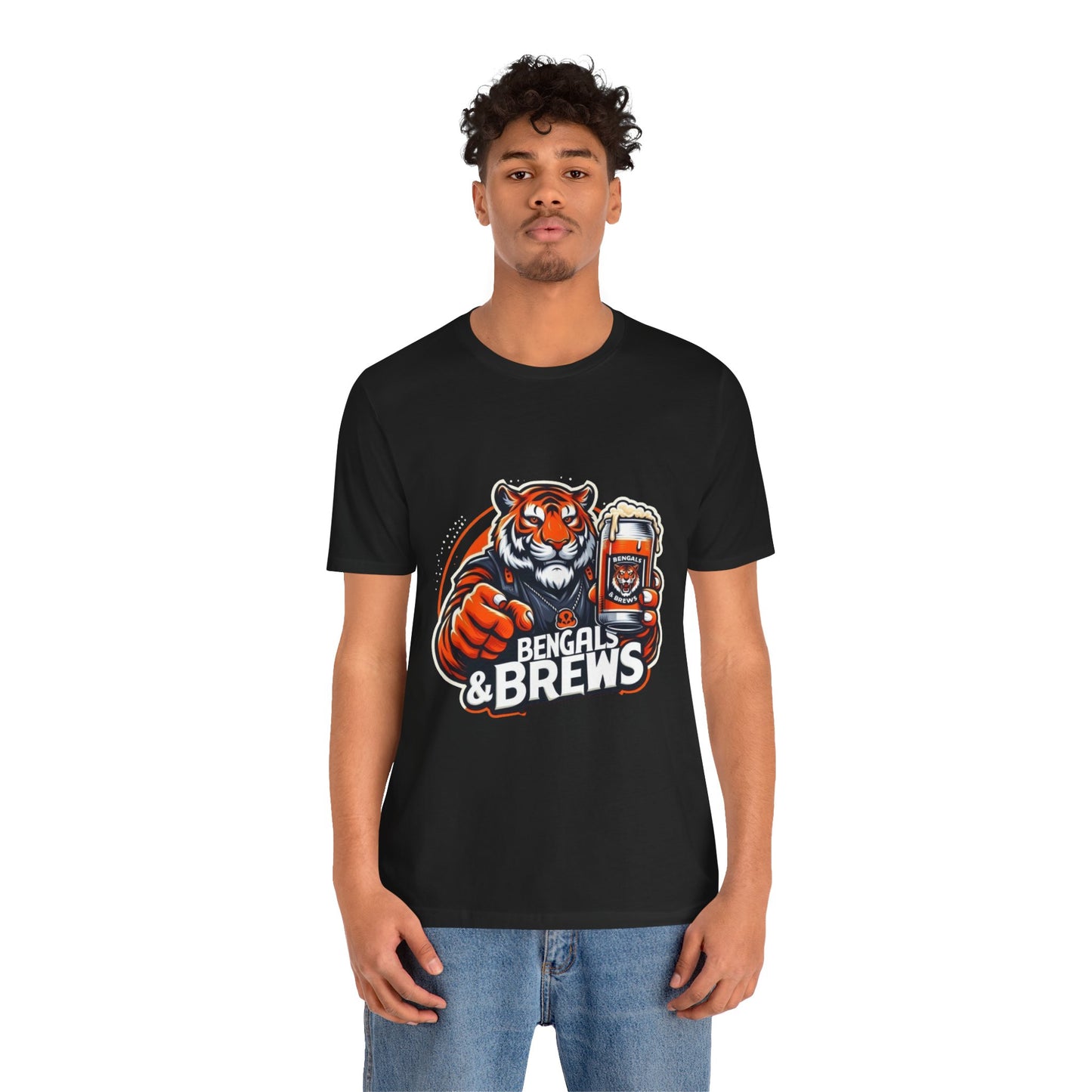 Bengals and Brews Tee Unisex Jersey Short Sleeve Tee