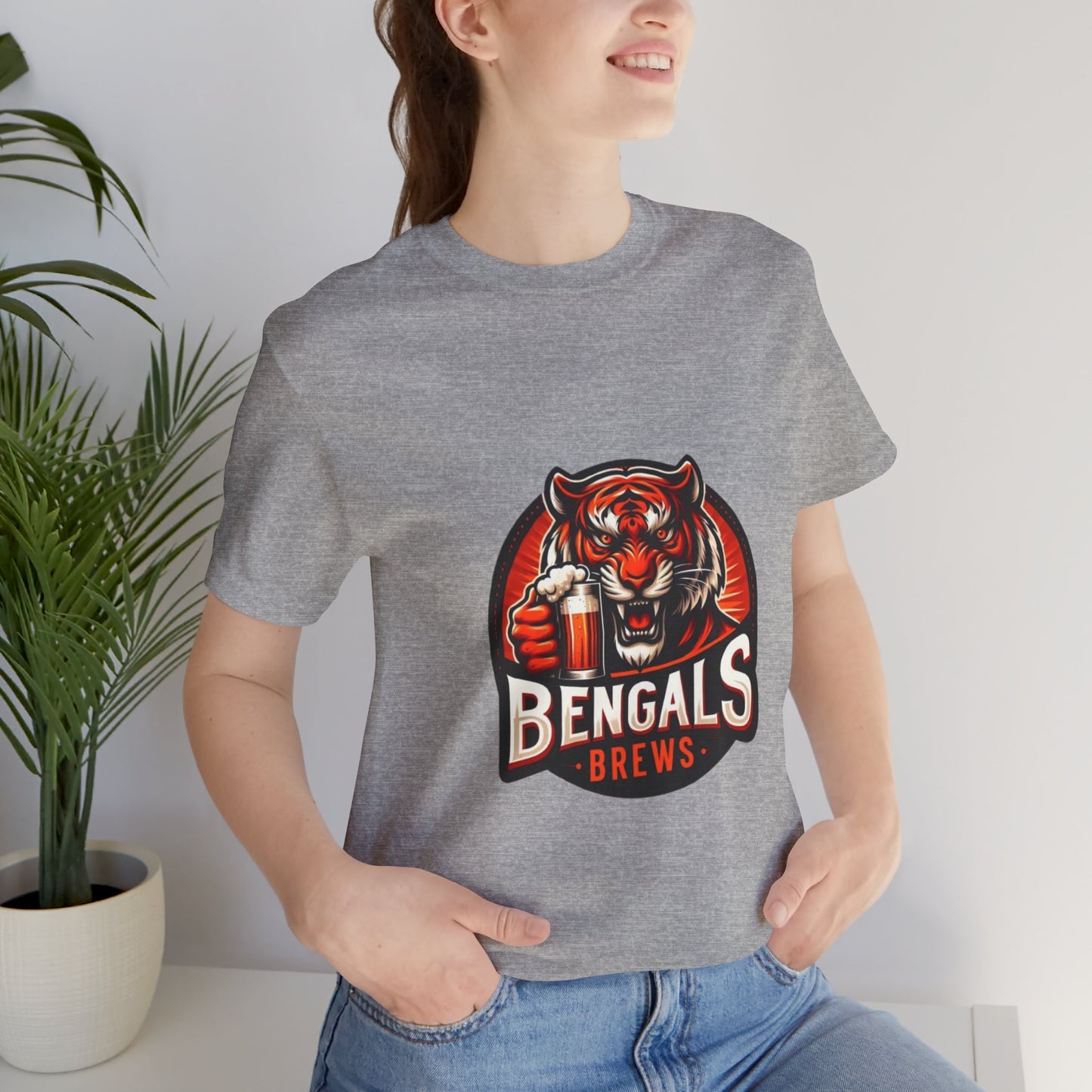 Bengals and Brews Tee Unisex Jersey Short Sleeve Tee