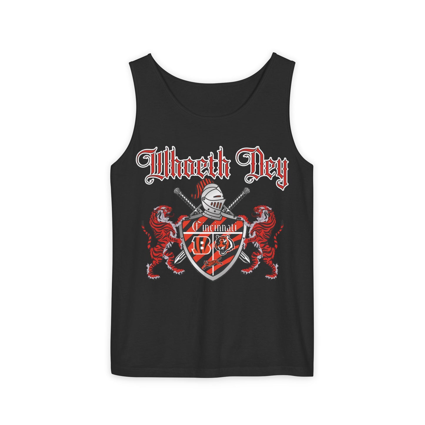 Whoeth Dey Unisex Garment-Dyed Tank Top, Casual Summer Wear, Gift for Sports Fans, Outdoor Events, Festivals, Unisex Tee