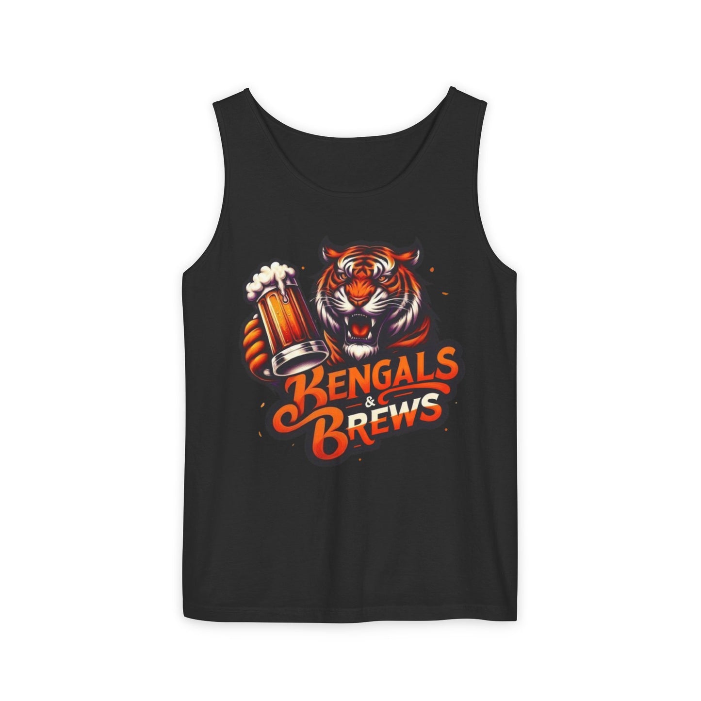 Bengals & Brews Tank Top, Unisex Beer Tank, Party Shirt, Game Day Apparel, Summer Clothing, Beer Lover Gift