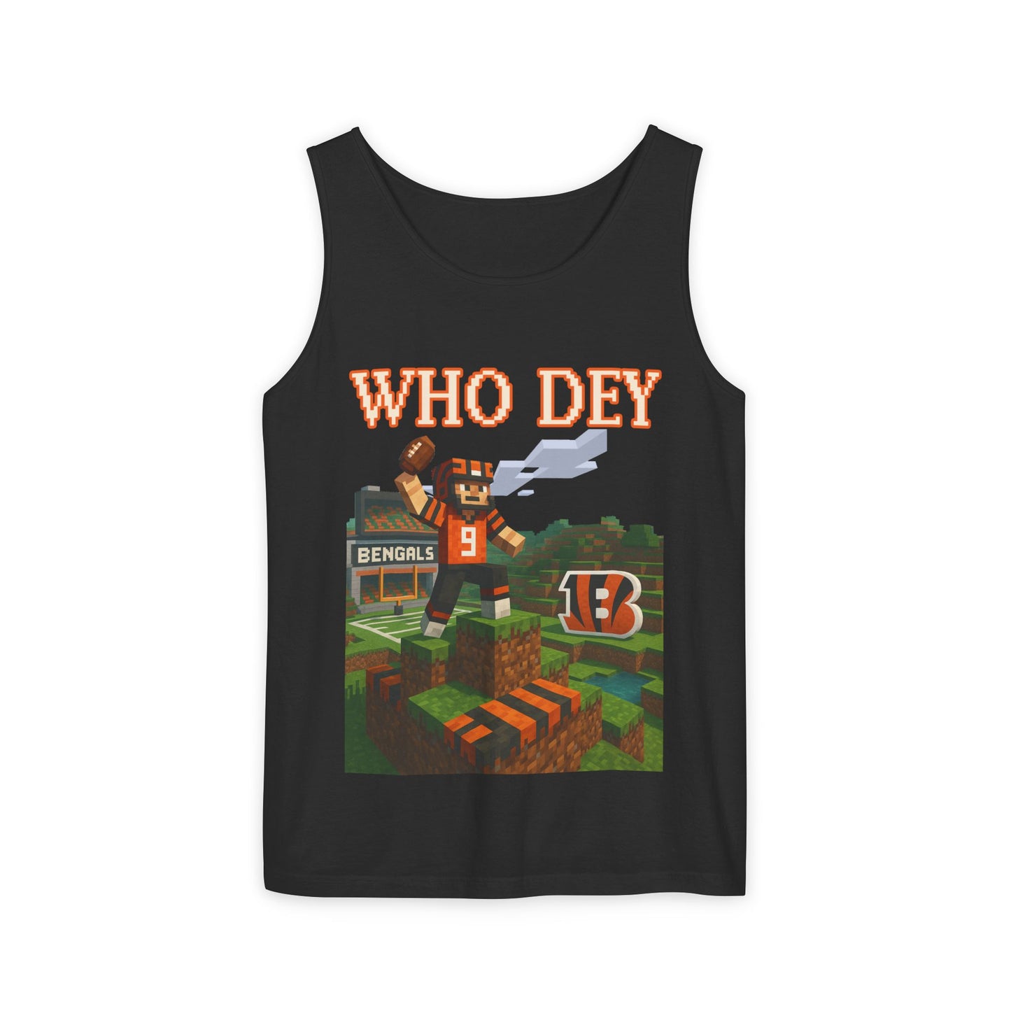 Cincinnati Bengals Tank Top | Gamer Style | Who Dey Sports Shirt | Comfortable Summer Wear | Gift for Fans & Gamers