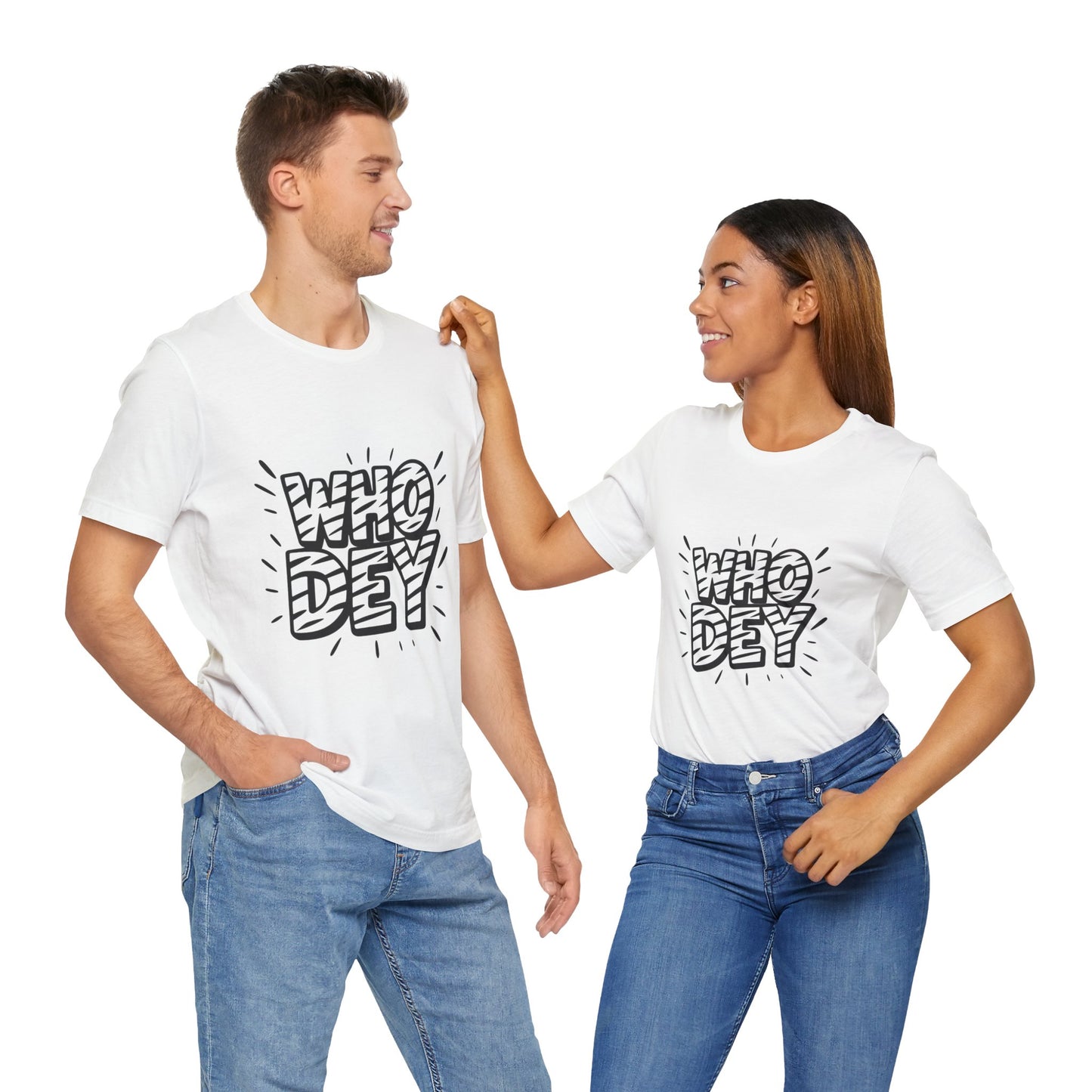Who Dey White/Orange Out Game Unisex Jersey Short Sleeve Shirt