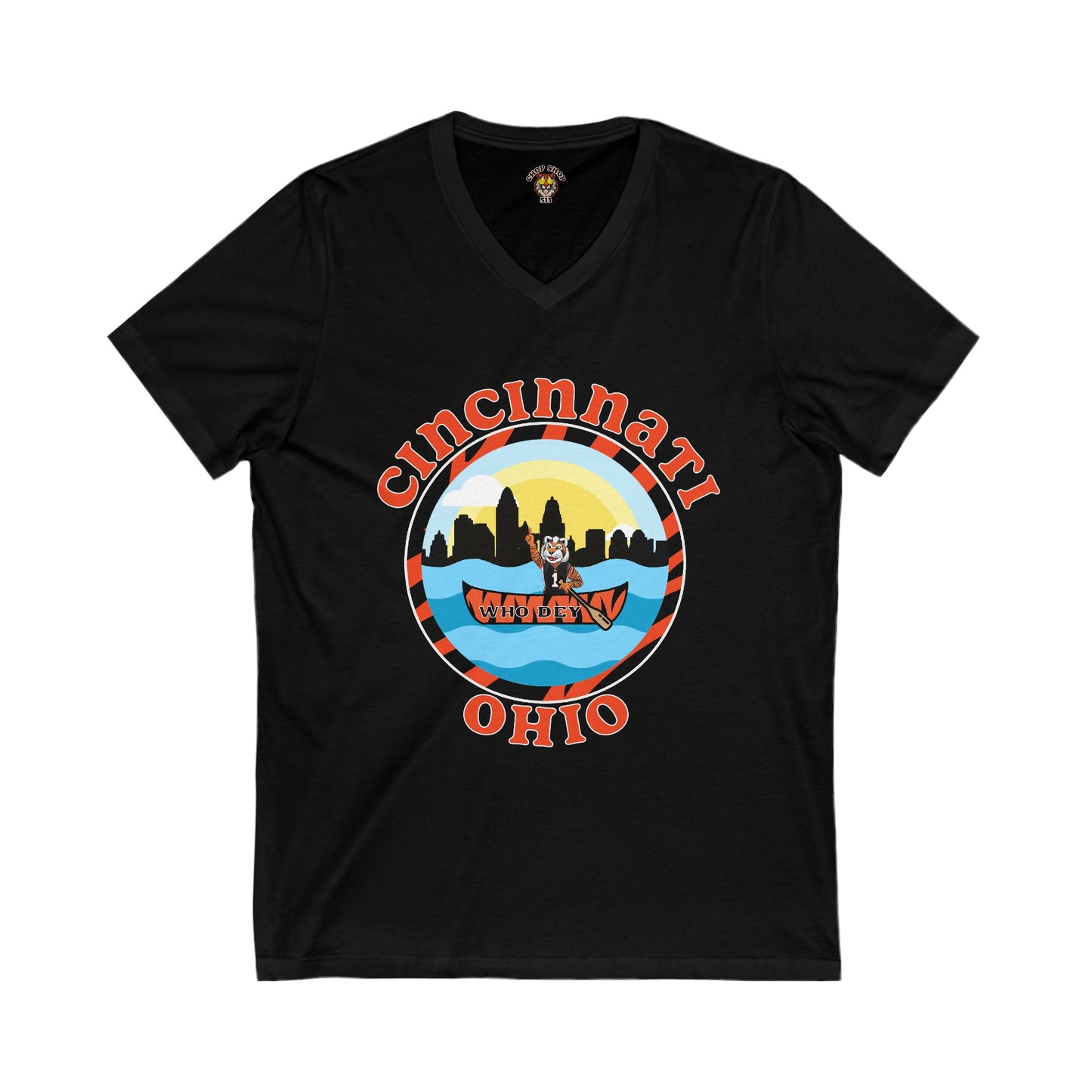 Women's Cincinnati Graphic V-Neck Tee - Summer Vibes Unisex Shirt