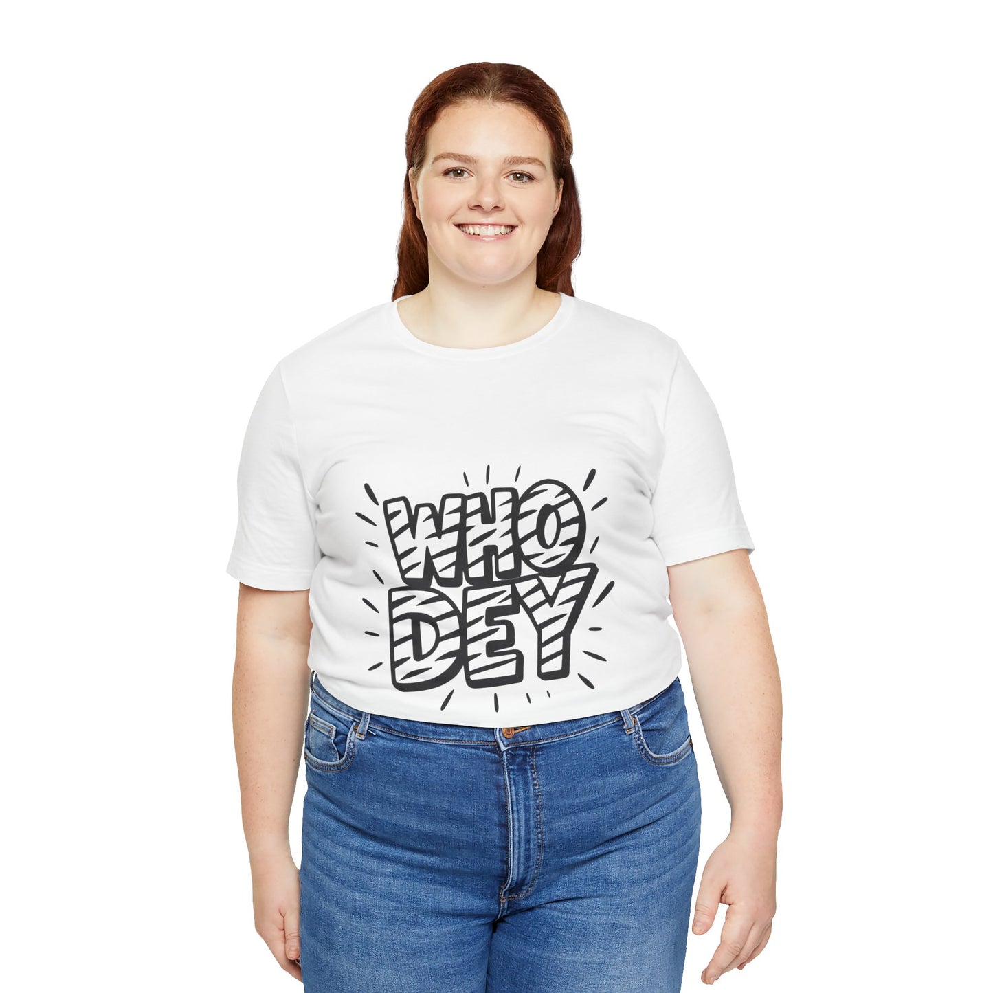 Who Dey White/Orange Out Game Unisex Jersey Short Sleeve Shirt