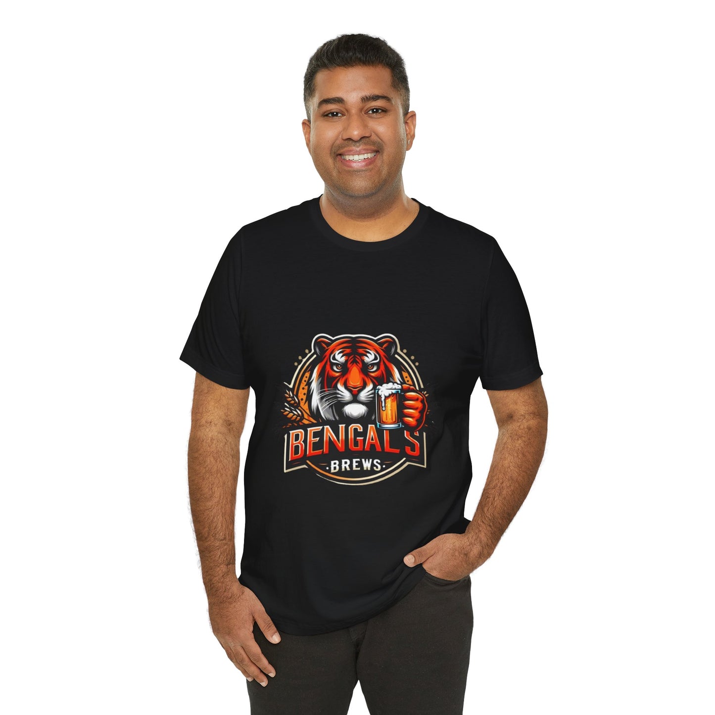 Bengals and Brews Tee Unisex Jersey Short Sleeve Tee