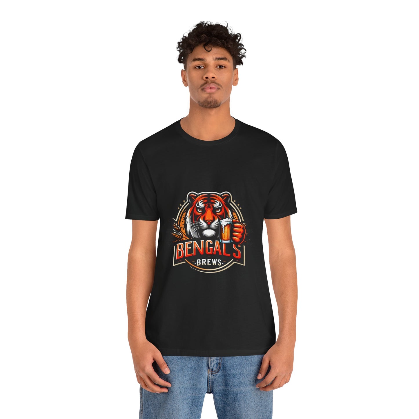 Bengals and Brews Tee Unisex Jersey Short Sleeve Tee