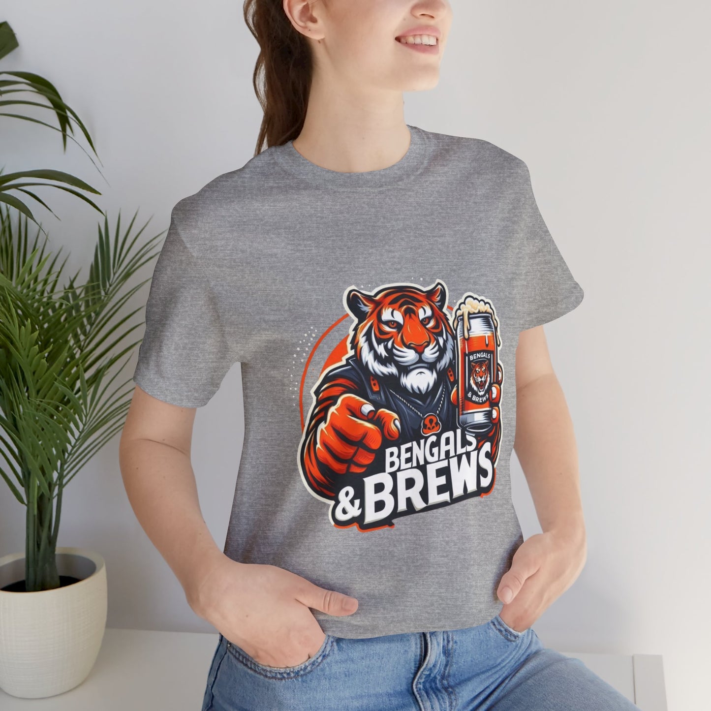 Bengals and Brews Tee Unisex Jersey Short Sleeve Tee