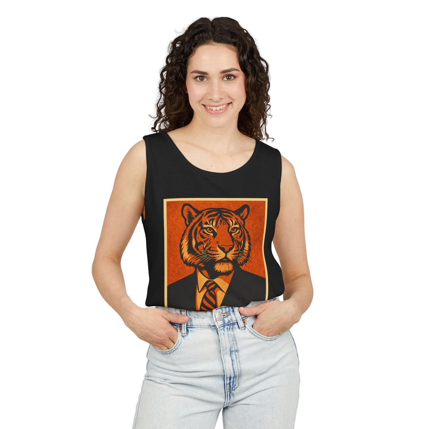 Who Dey Tiger Unisex Tank Top | Fun Apparel for Game Day, Sports Events, Summer Gatherings, Tailgating, Gift for Fans