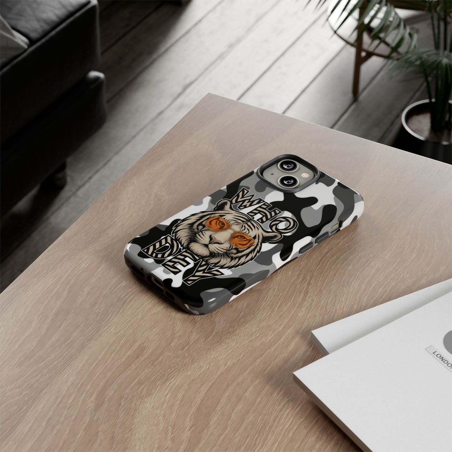 WhiteOut Tiger Phone Case for iPhone