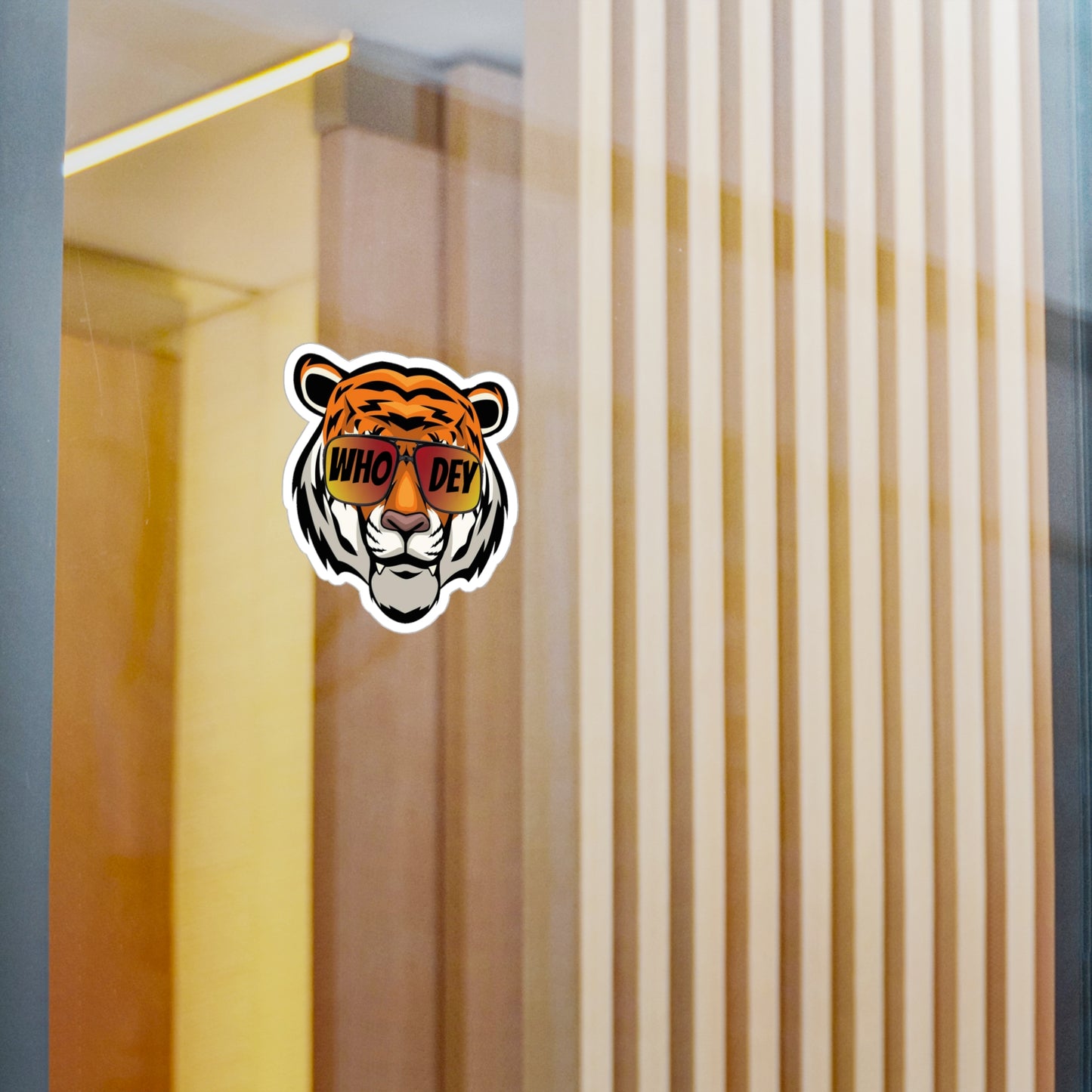 Who Dey Tiger Decal transparent background