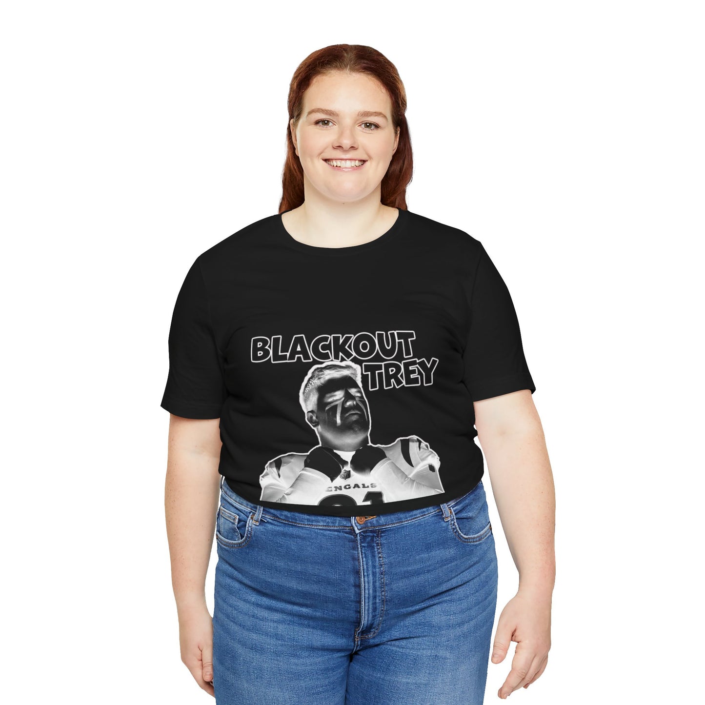 Blackout Trey Unisex Tee - Casual Graphic Shirt for Sports Fans