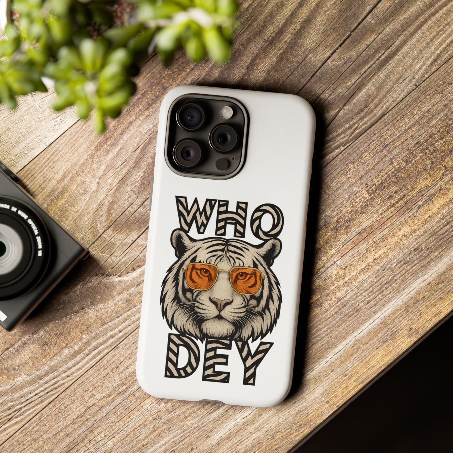 White Bengal Phone Case with Cool Tiger Design | Who Dey | Perfect Gift for Bengals fans