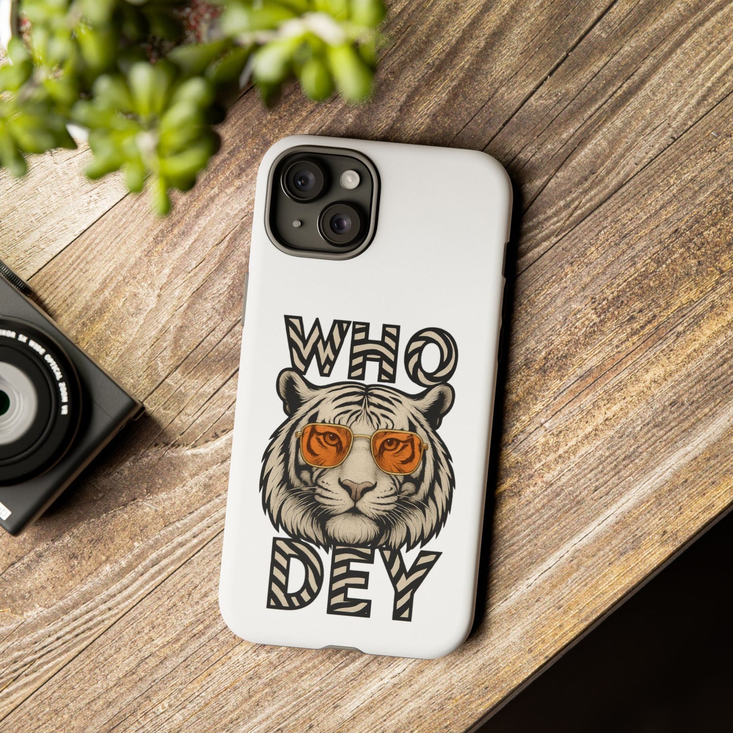 White Bengal Phone Case with Cool Tiger Design | Who Dey | Perfect Gift for Bengals fans