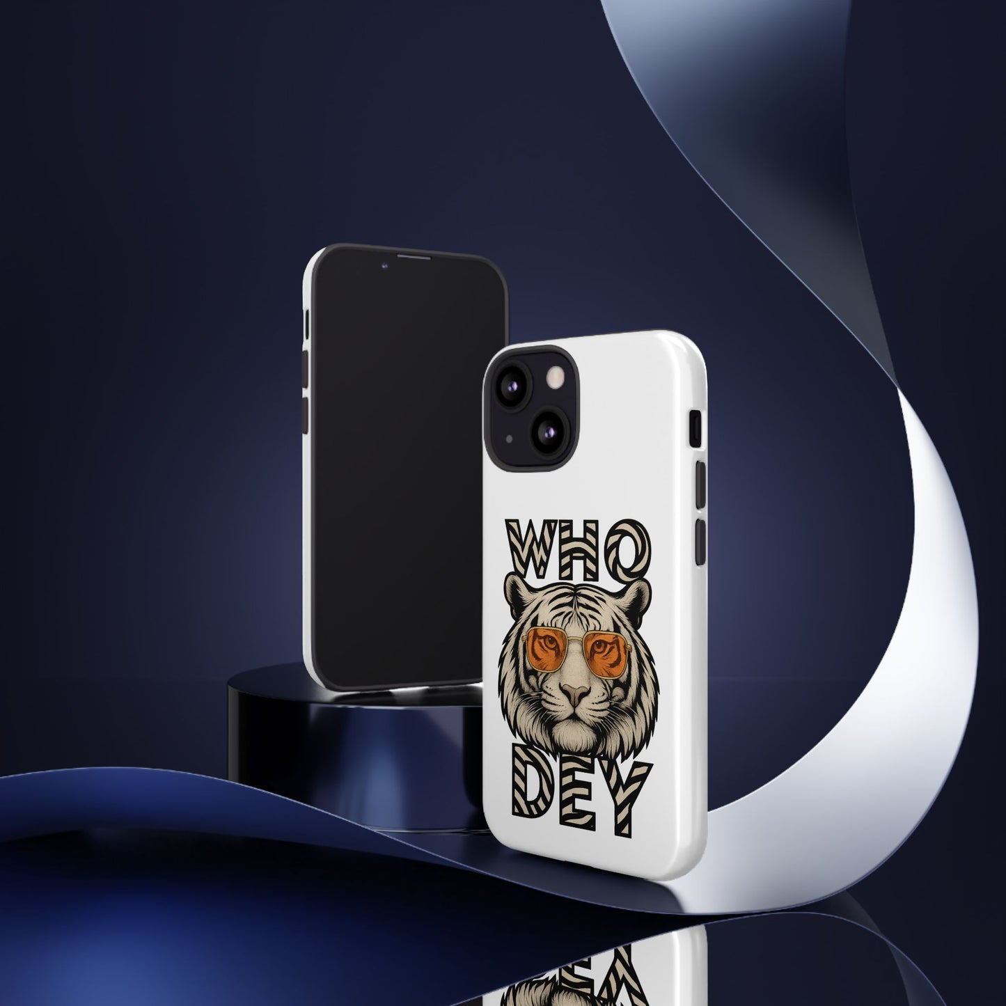 White Bengal Phone Case with Cool Tiger Design | Who Dey | Perfect Gift for Bengals fans