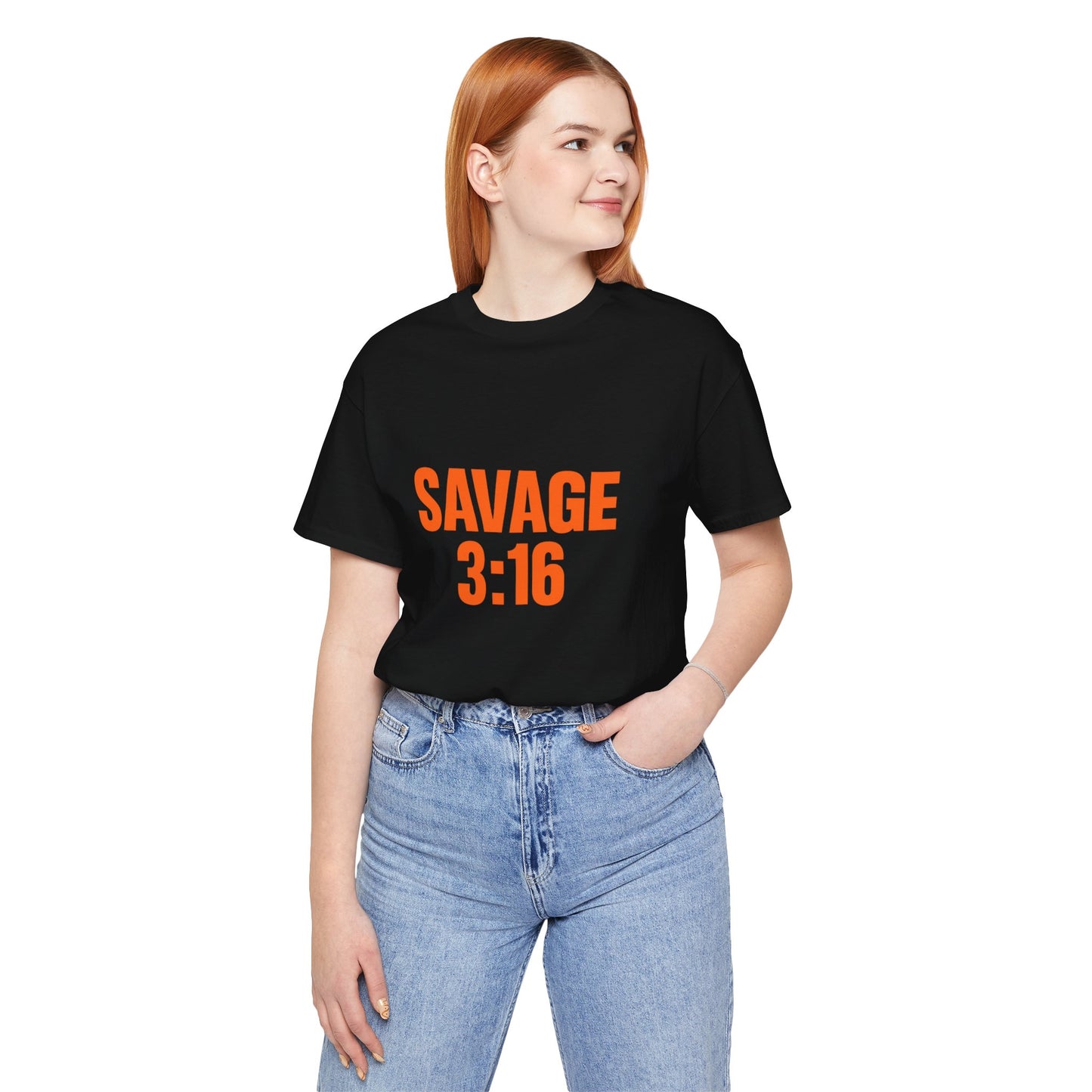 Savage 3:16 Tee - Unisex Jersey Short Sleeve Shirt, Graphic Tee, Casual Wear, Gift for Him/Her, Streetwear, Trendy Apparel