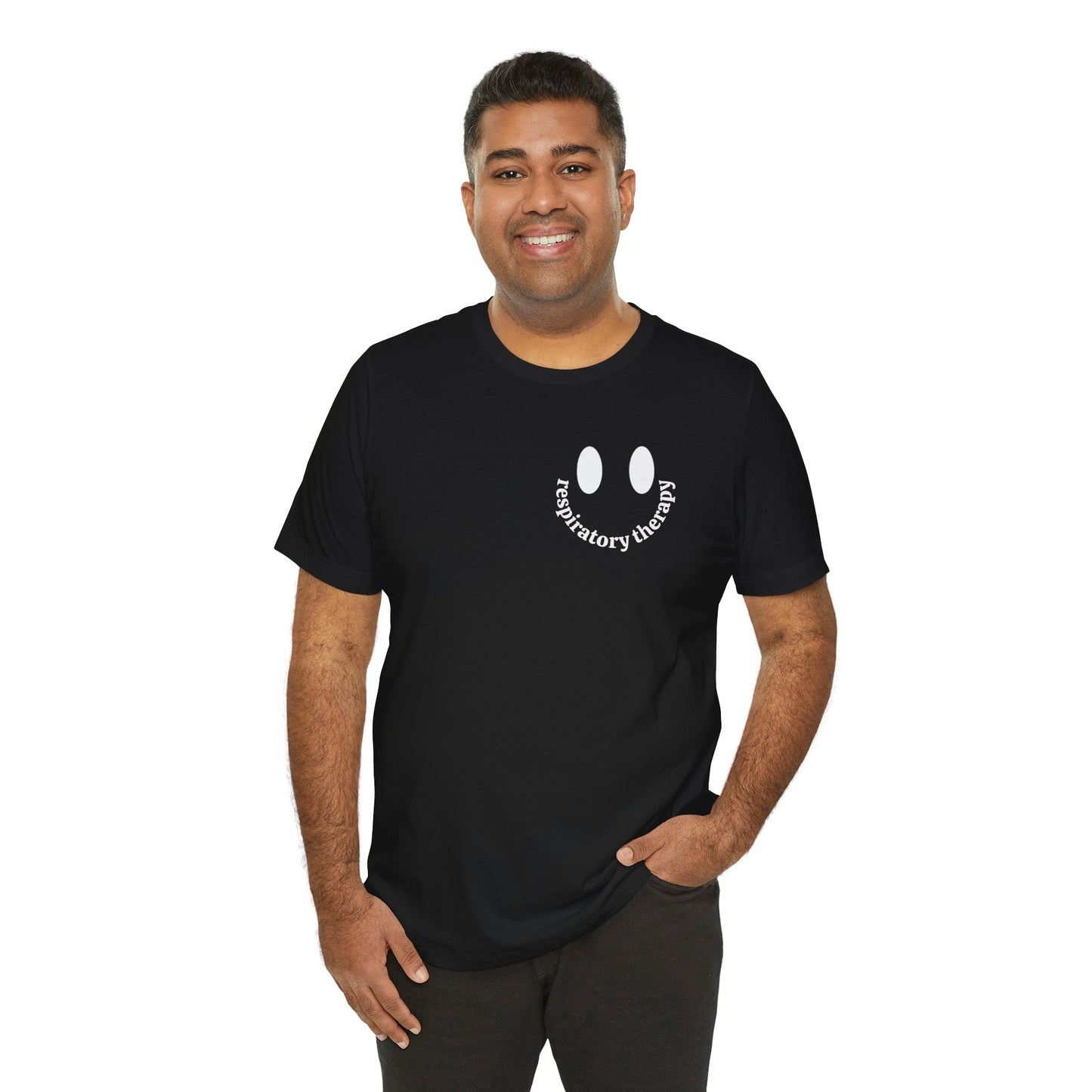 Respiratory Therapy Smiley T‑Shirt — Respiratory Therapist Gift