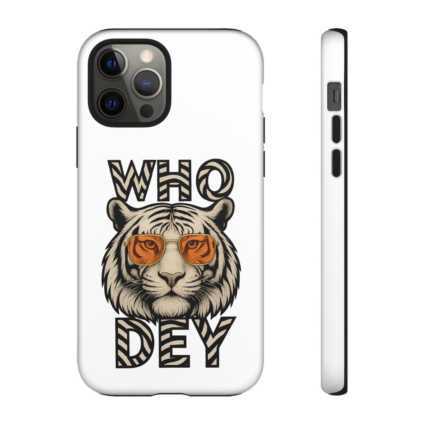 White Bengal Phone Case with Cool Tiger Design | Who Dey | Perfect Gift for Bengals fans