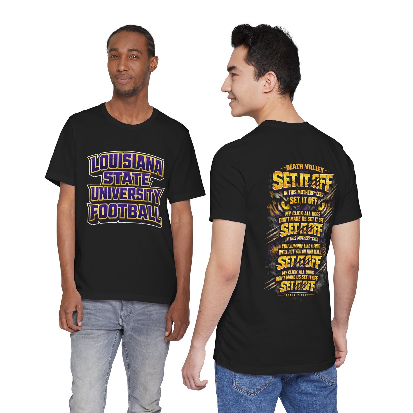 Set It Off LSU Football T‑Shirt — 'Louisiana State University Football' Graphic Tee