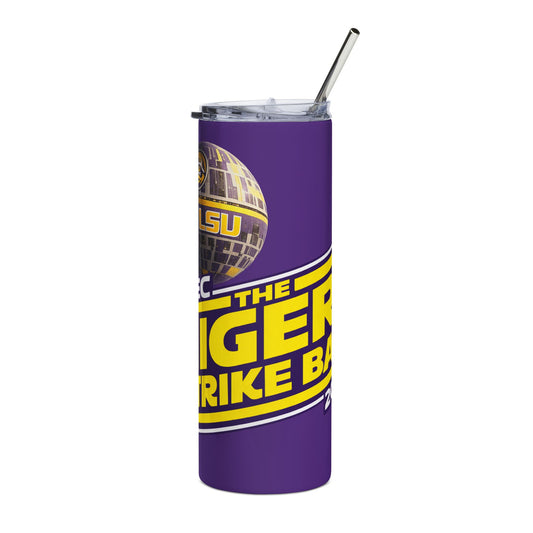 LSU Tiger Strike Back Stainless Steel Tumbler — 20oz Travel Cup