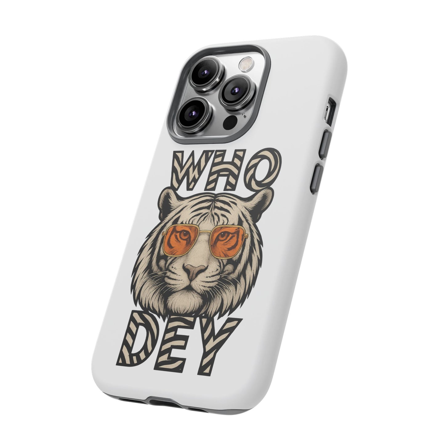 White Bengal Phone Case with Cool Tiger Design | Who Dey | Perfect Gift for Bengals fans