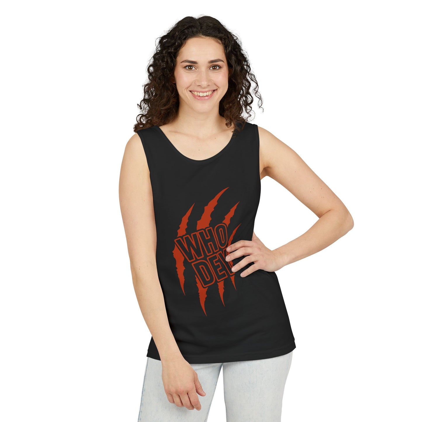 Who Dey Claw Tank Top — Football Fan Ripped Claw Graphic Tank