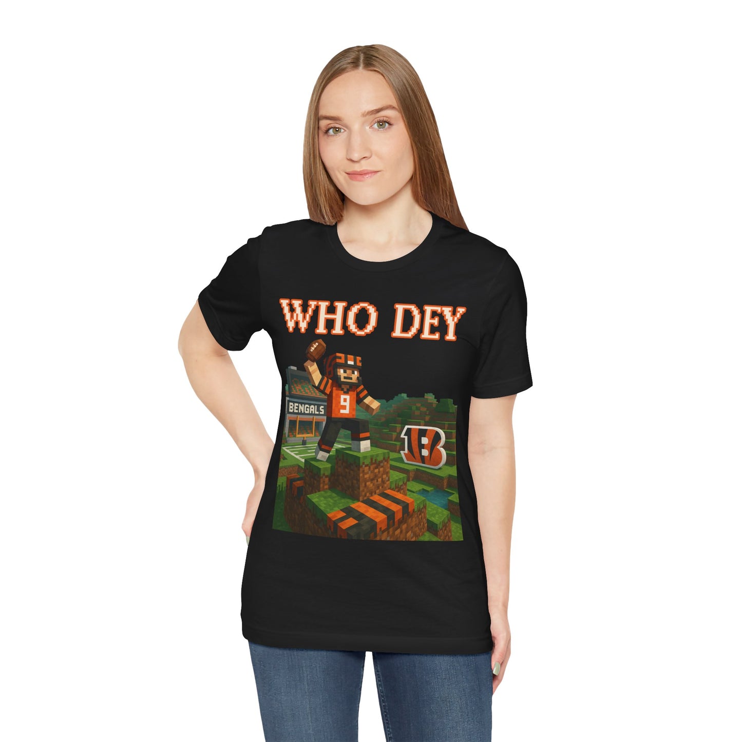 'Who Dey' Minecraft Inspired Unisex Jersey Short Sleeve Shirt, Game Day Apparel, Sportswear, Gift for Him, Unique [...]