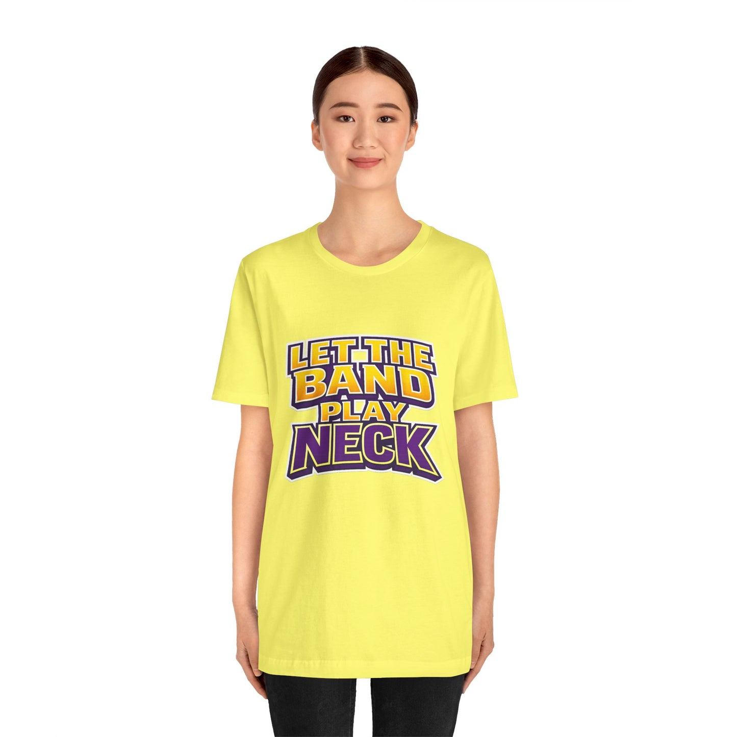 Let The Band Play Neck T-Shirt – Retro Sports Band Tee