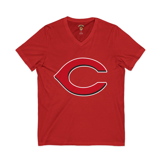 Cincinnati-Style Red 'C' V-Neck Tee