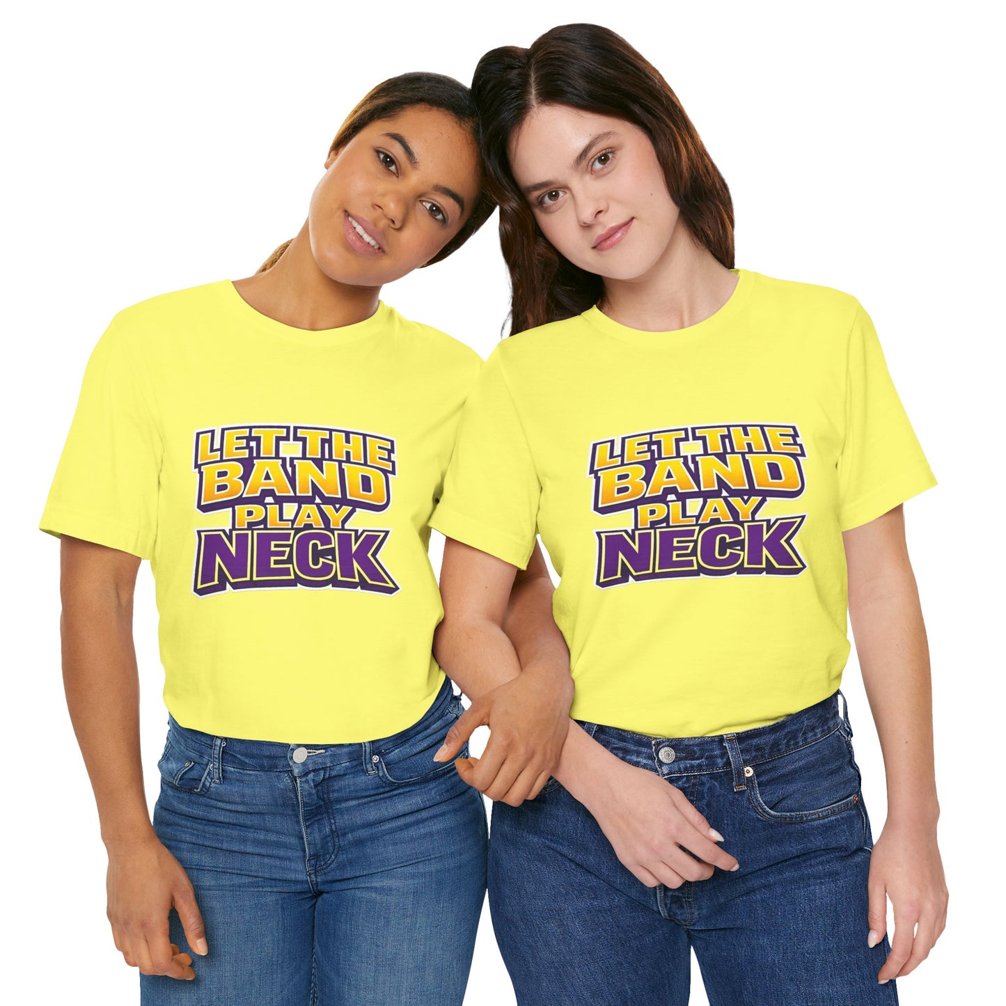 Let The Band Play Neck T-Shirt – Retro Sports Band Tee