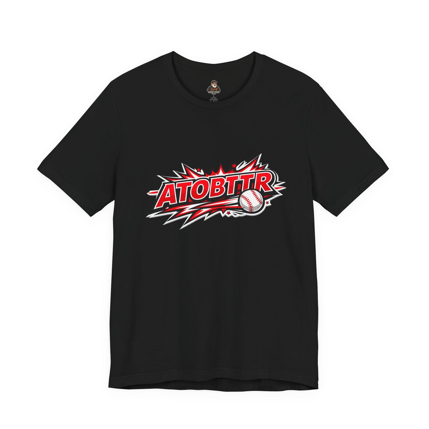 ATOBTTR Baseball Graphic Tee – Retro Explosive Sports Shirt