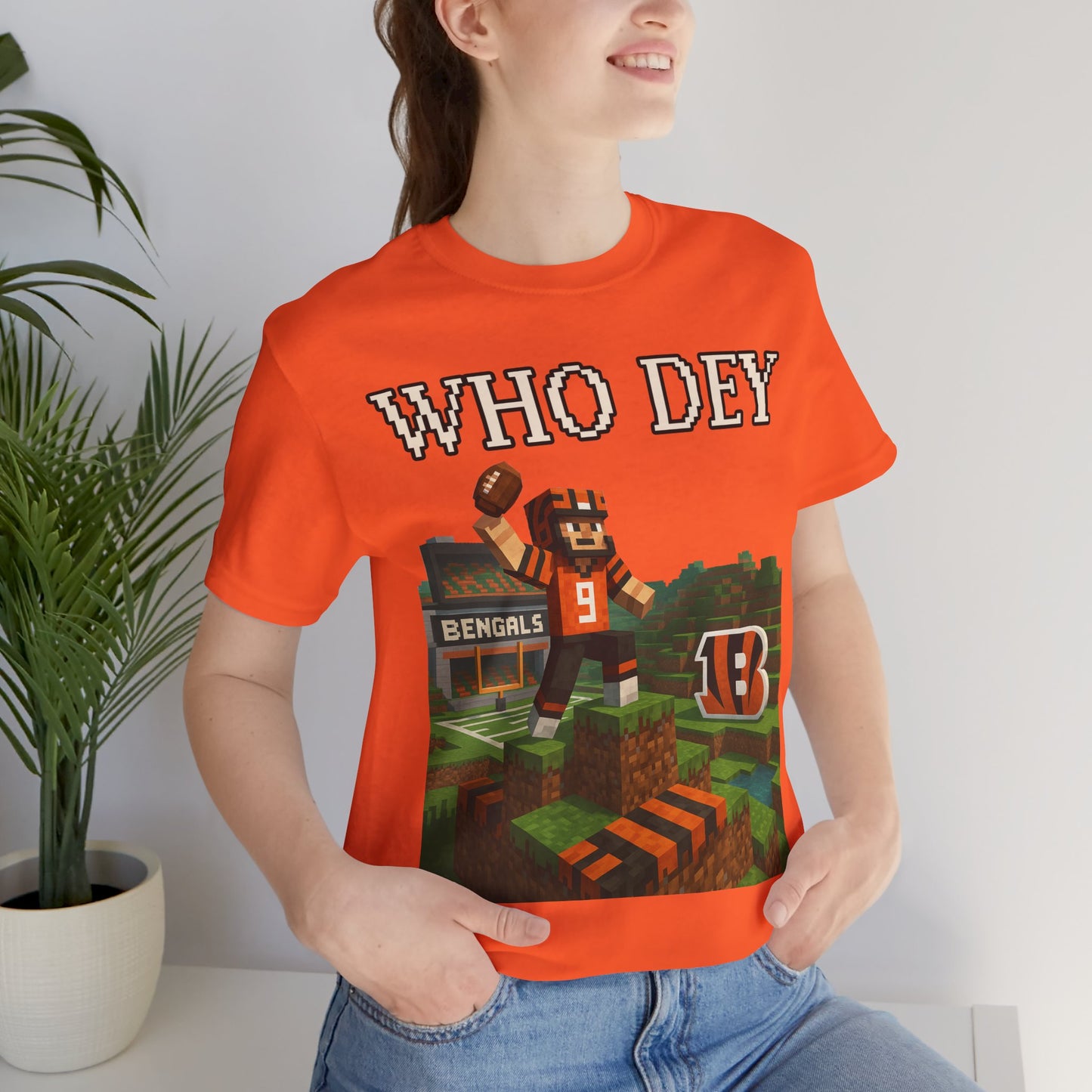 'Who Dey' Minecraft Inspired Unisex Jersey Short Sleeve Shirt, Game Day Apparel, Sportswear, Gift for Him, Unique [...]