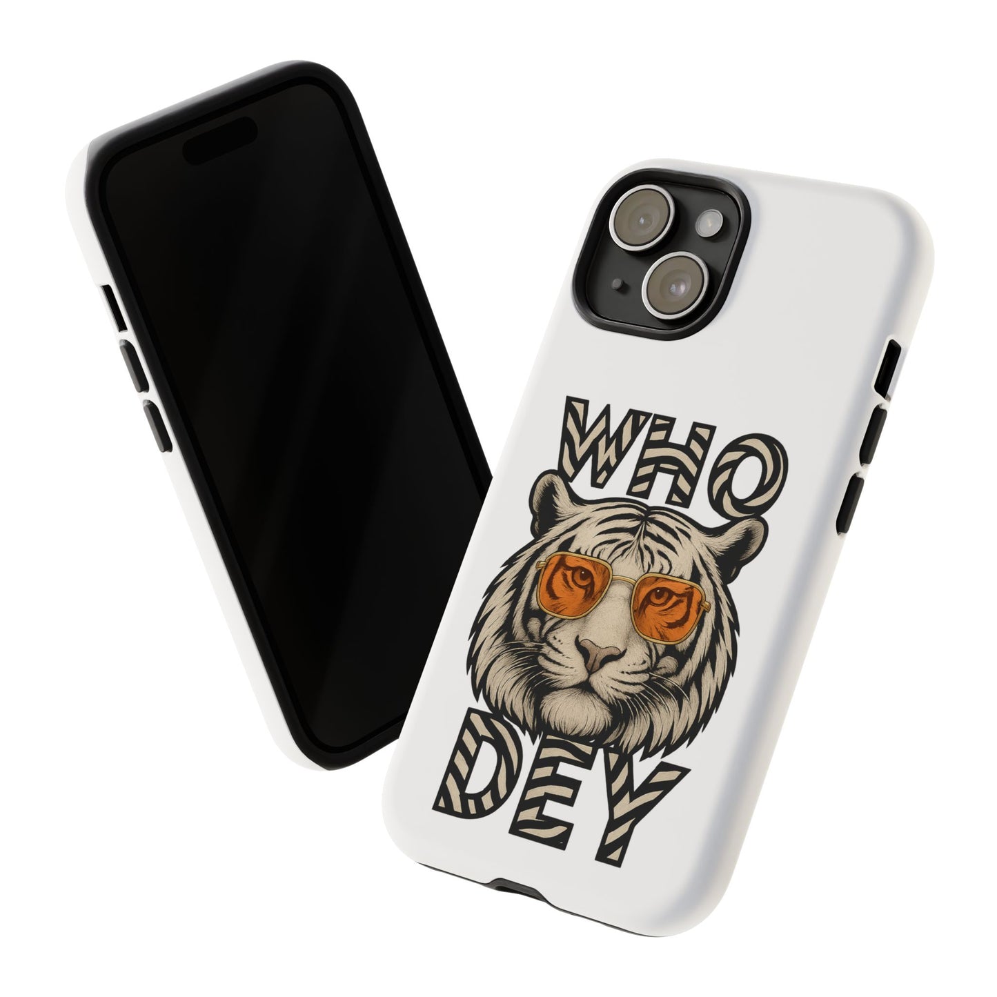 White Bengal Phone Case with Cool Tiger Design | Who Dey | Perfect Gift for Bengals fans