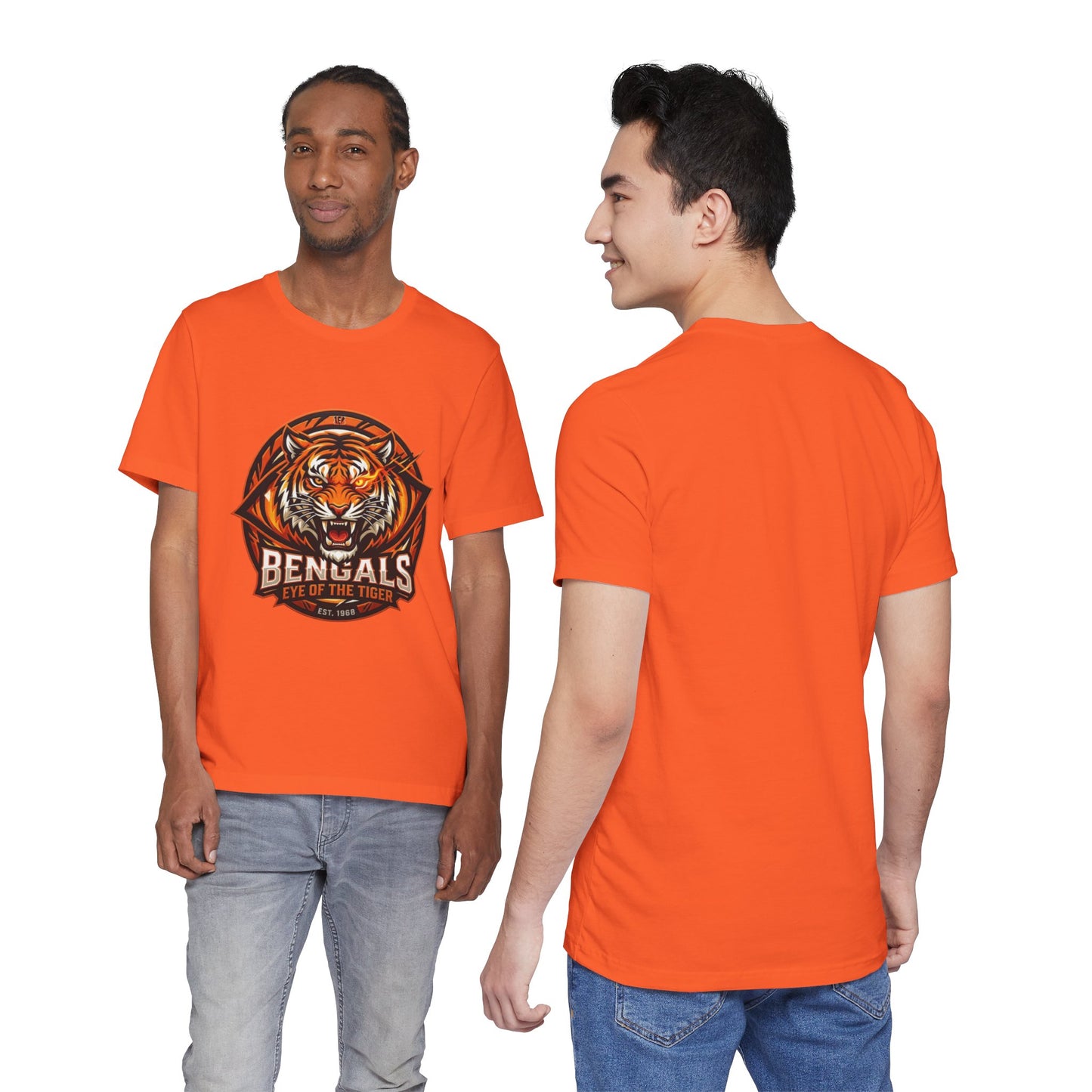 Bengals 'Eye of the Tiger' Graphic Tee – Bold Orange Fan Shirt