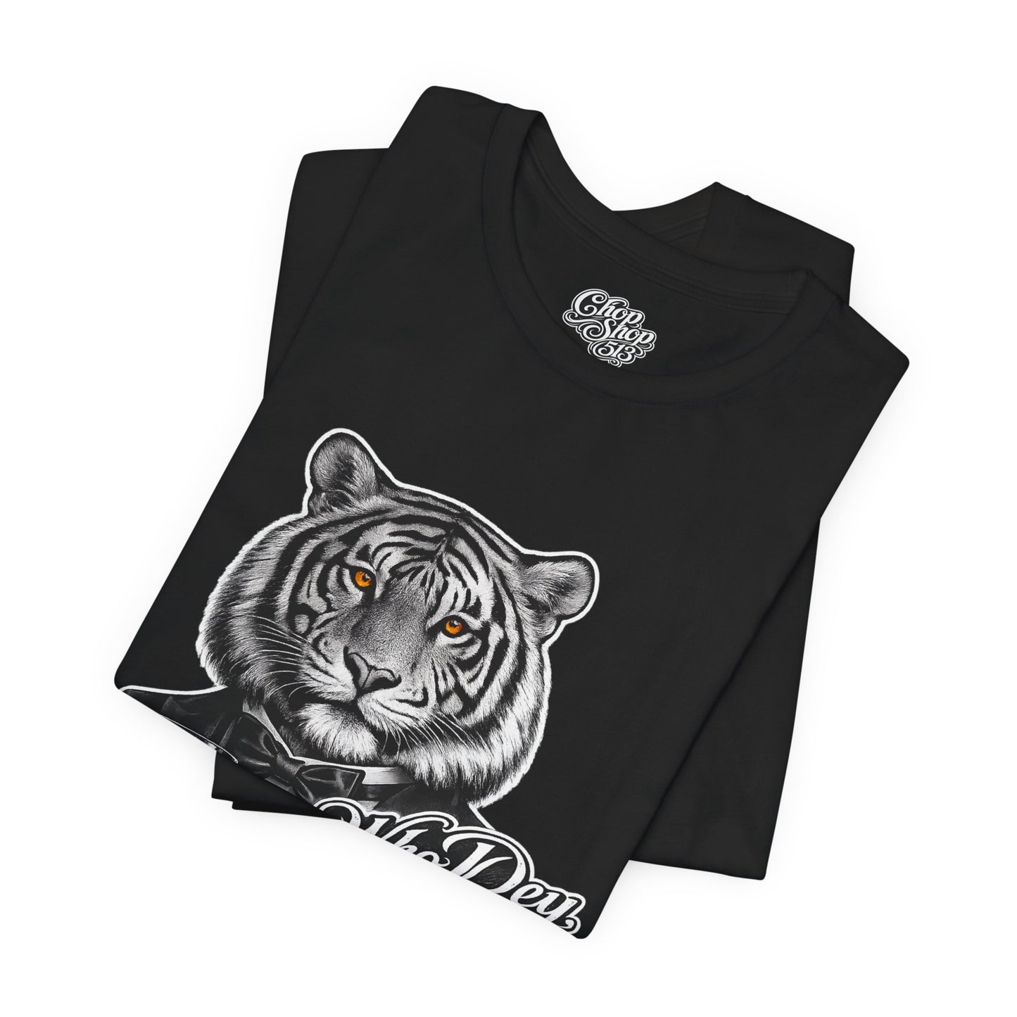 Tiger Tuxedo Tee — "Who Dey Sir" Graphic Shirt for Bengals Fans
