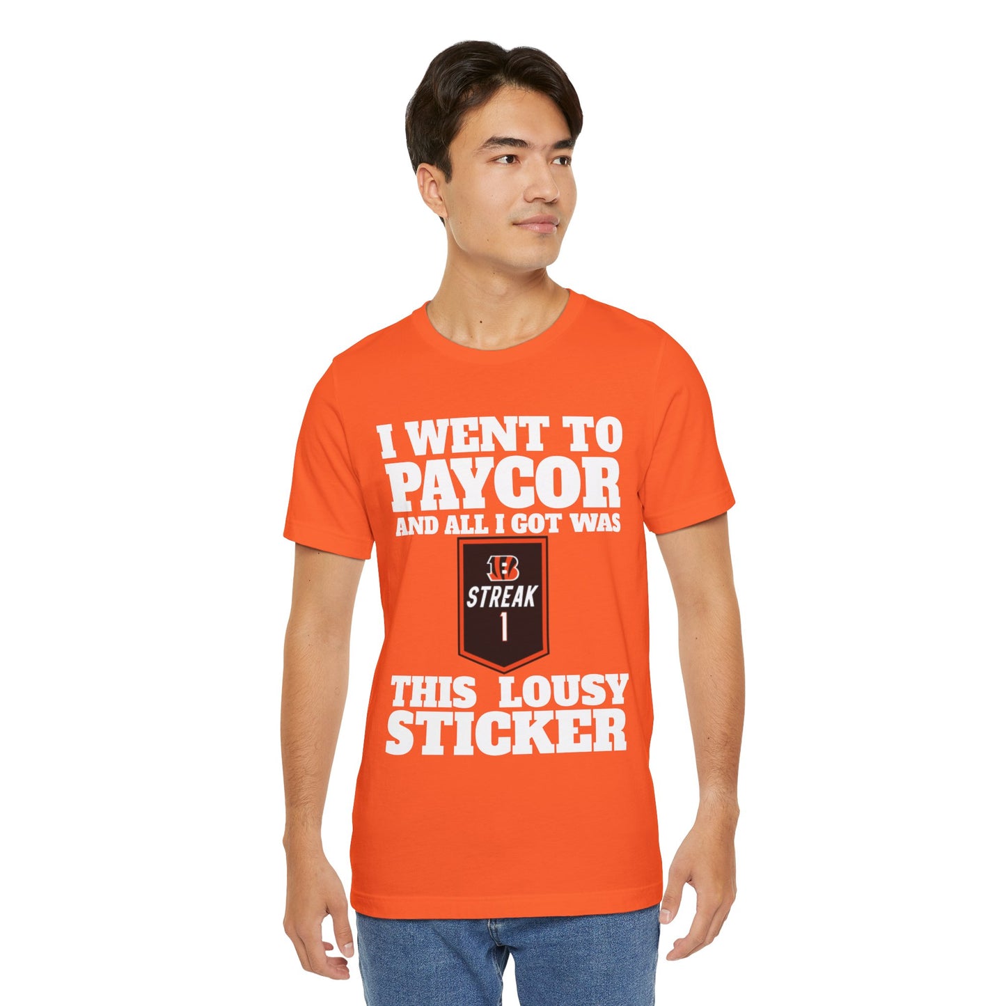 STREAK sticker Unisex Tee, Casual T-Shirt for Paycor Event, Funny Gift for Friends, Bright Orange Tee for Parties, [...]