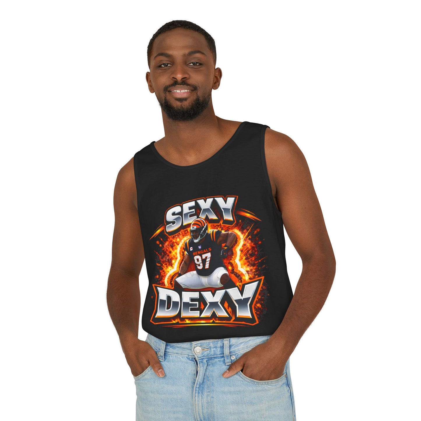 Sexy Dexy Football Tank Top — Gridiron Player Graphic Sports Tee