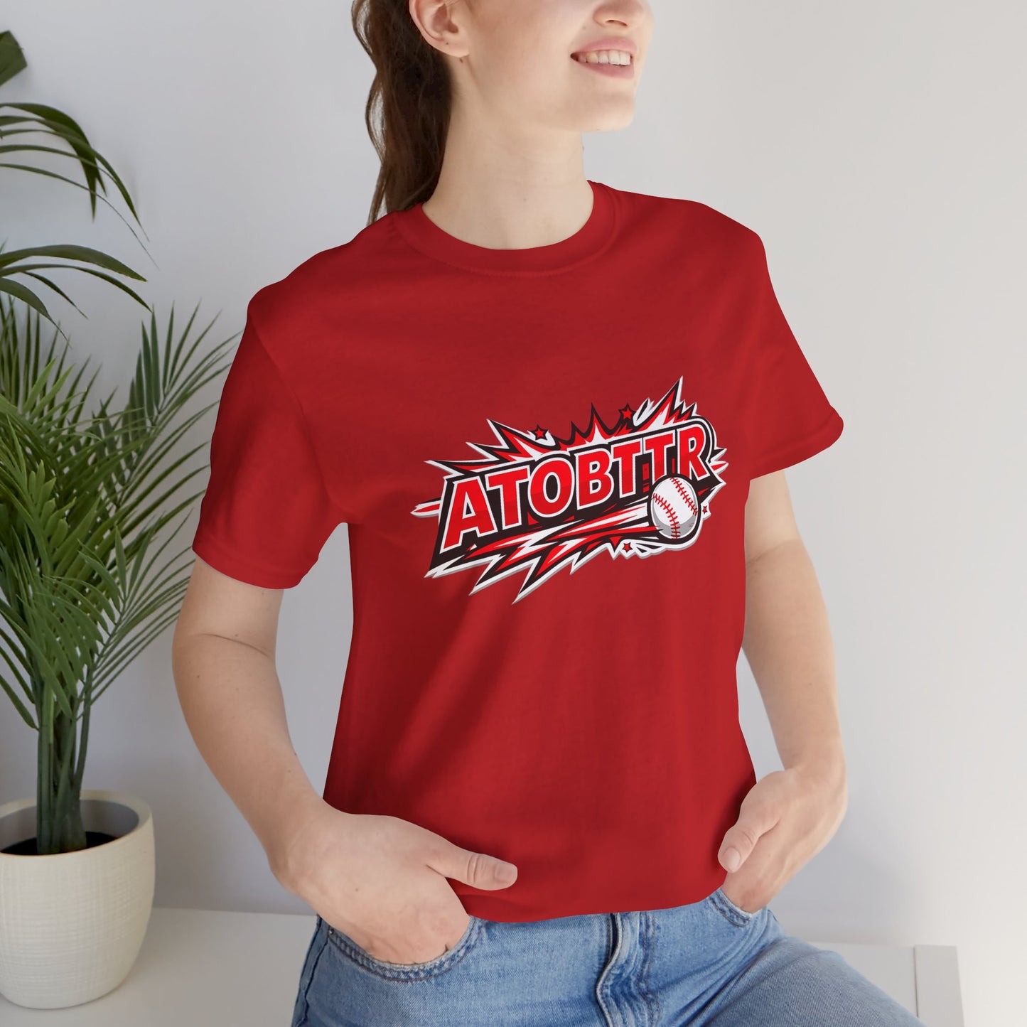 ATOBTTR Baseball Graphic Tee – Retro Explosive Sports Shirt